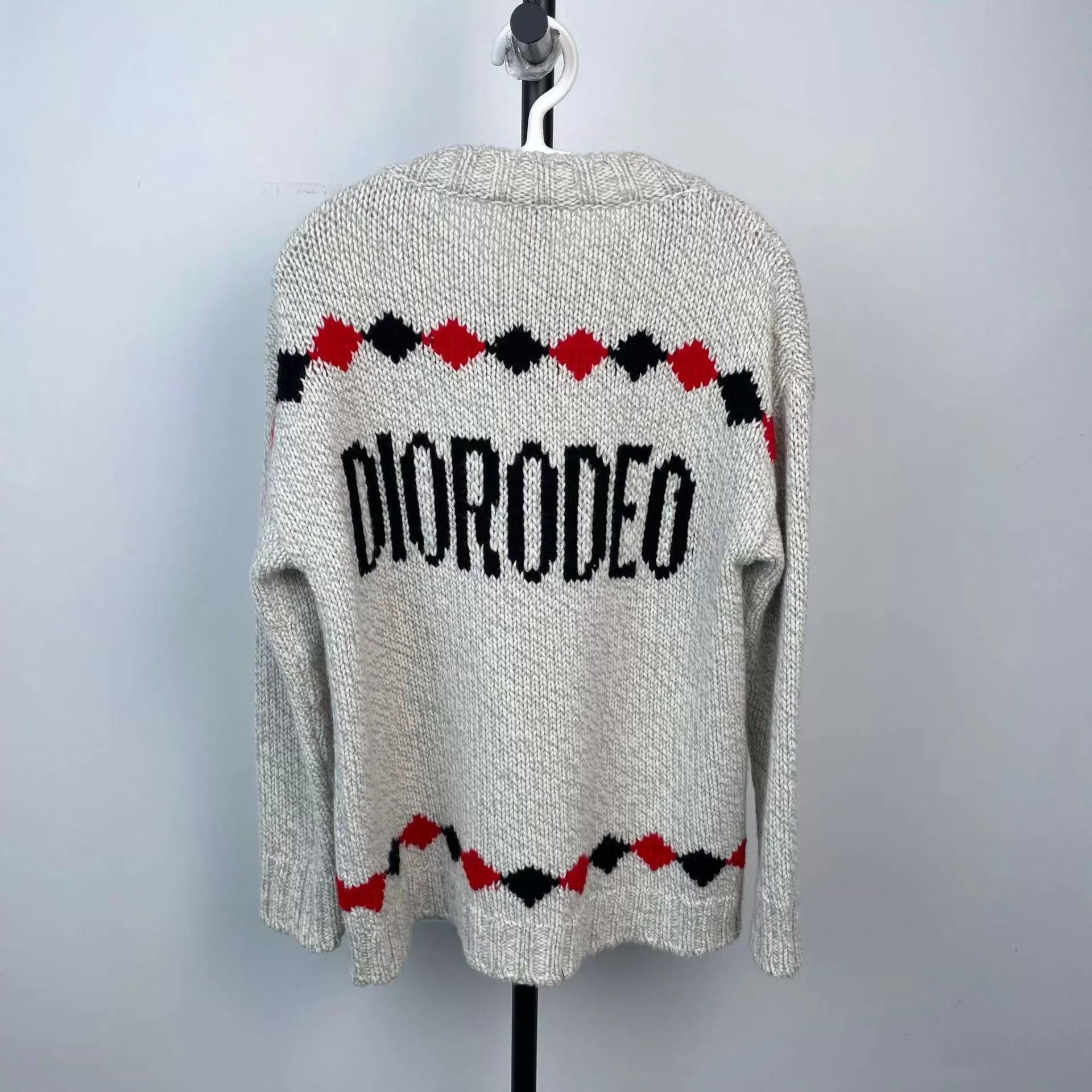 Dior Dior 95 Wool Animal Logo Sweater Light Gray FR 36 Size XS / US 0-2 / IT 36-38 - 2 Thumbnail