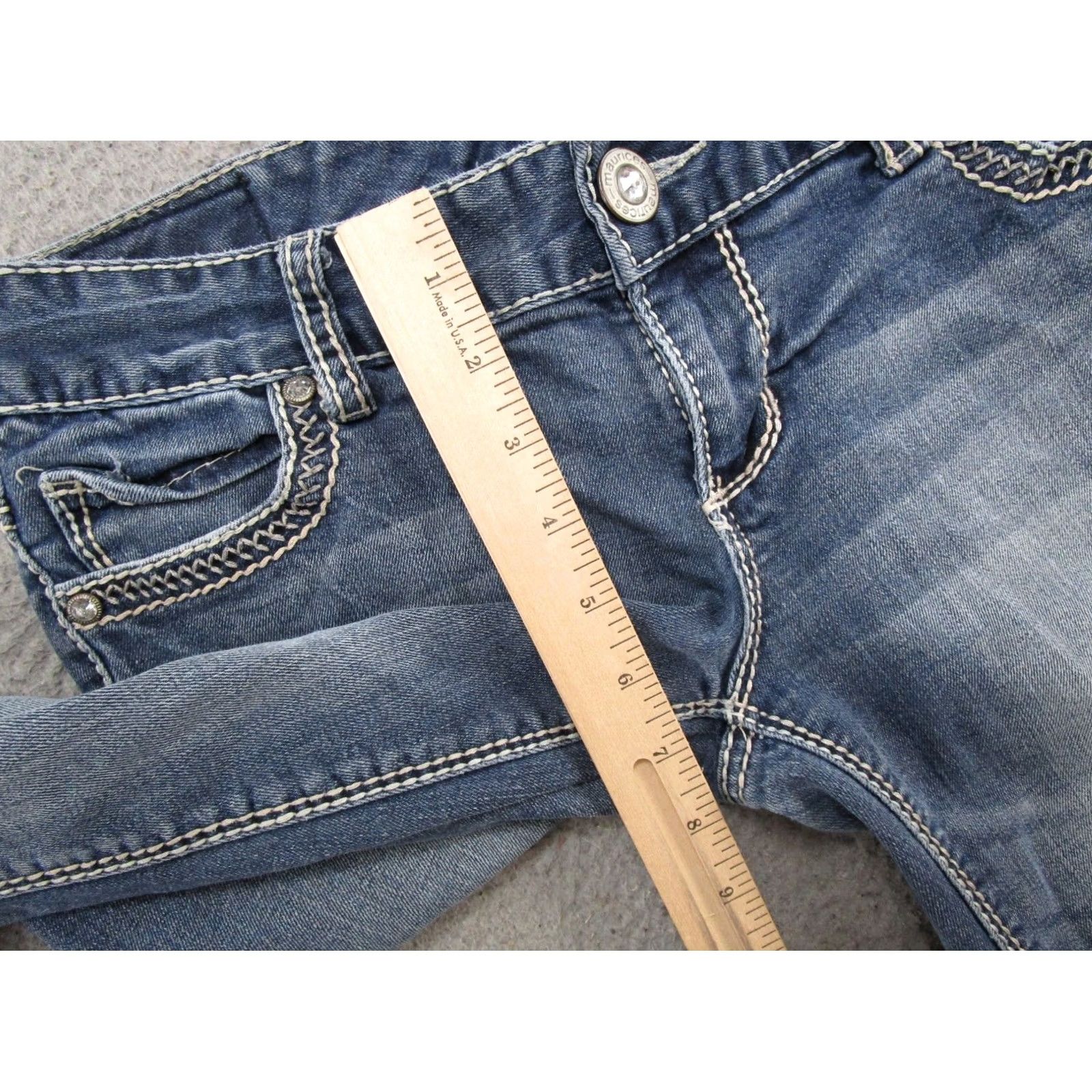 Vintage Maurices Womens Bootcut Jeans 5-Pocket Stretch Denim Size 2 Medium Wash blue Regular Womens Size 26" / US 2 / IT 38 - 7 Thumbnail