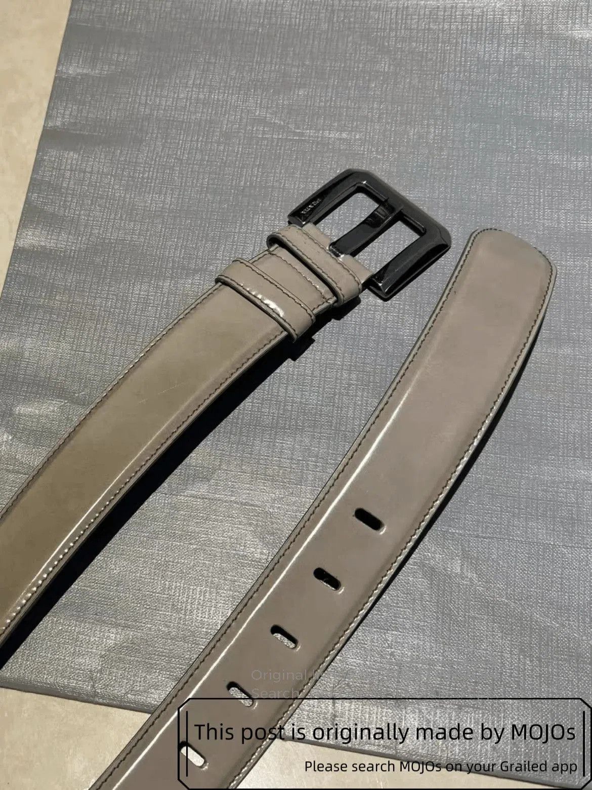 Prada Prada Silver Buckle Silver Square Buckle Belt. Size ONE SIZE - 3 Thumbnail