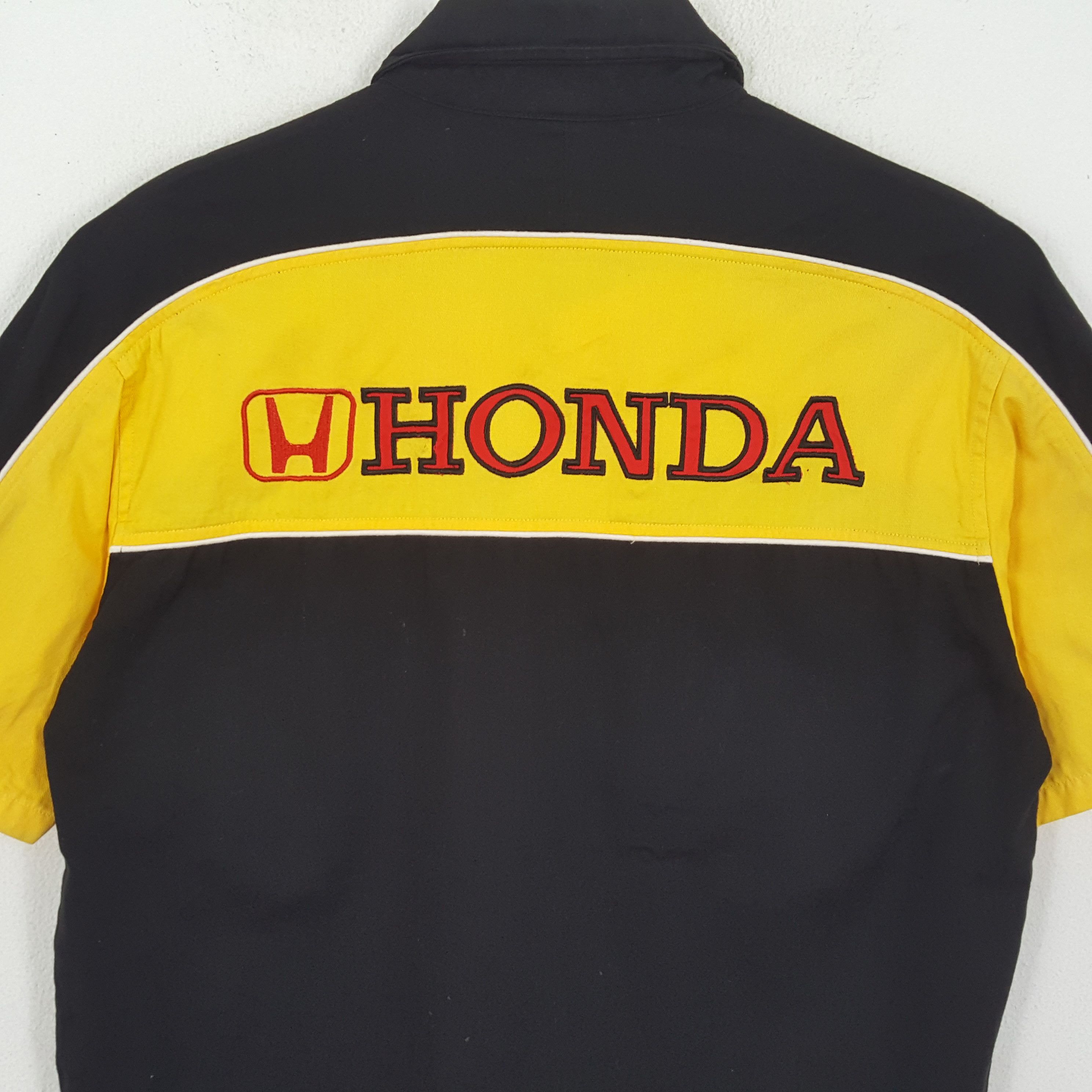 Honda × Vintage HONDA Japanese Motorsports Racing Team Shirt Size US L / EU 52-54 / 3 - 2 Thumbnail