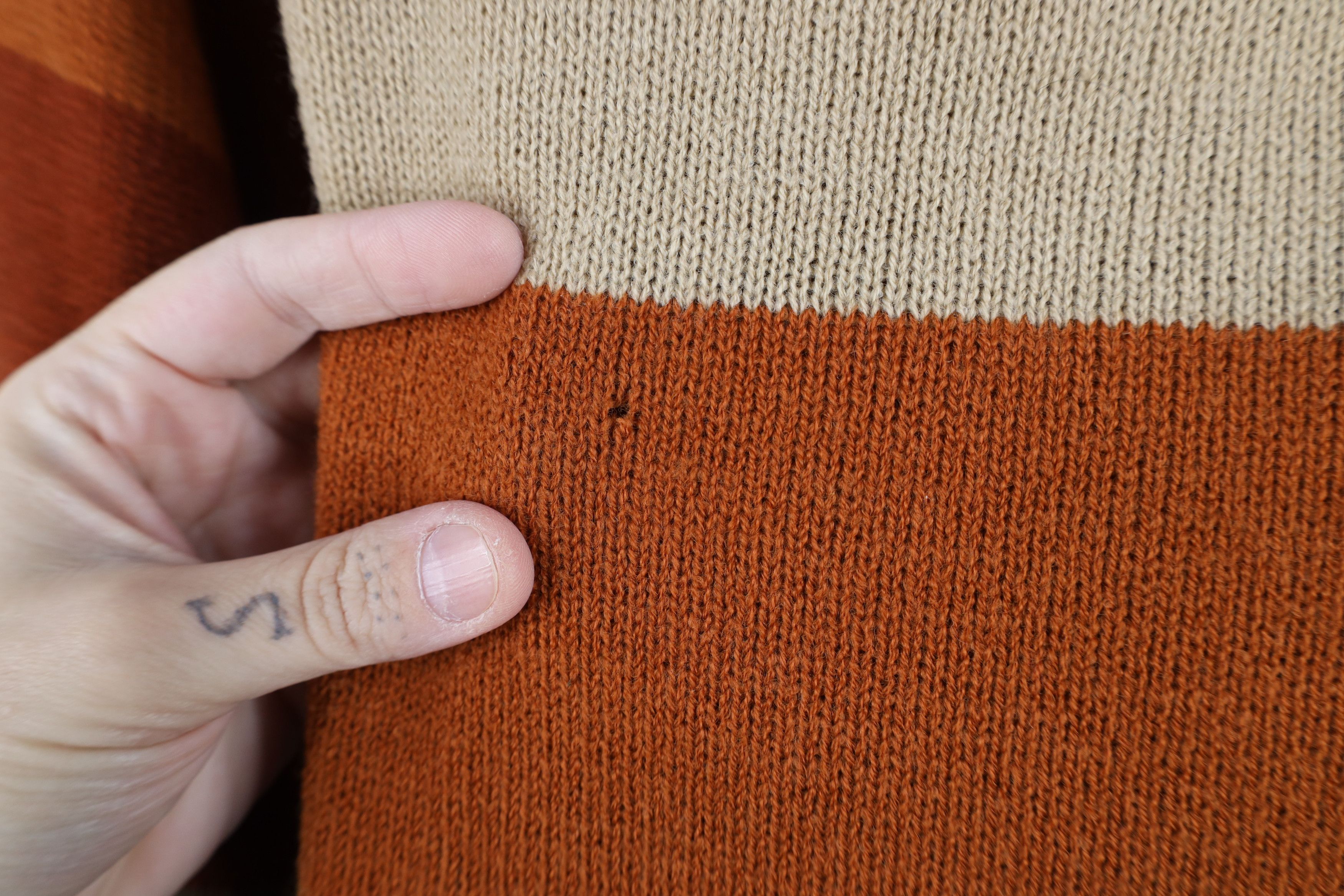 Vintage Deadstock Vintage 70s Mid Century Modern Knit Sweater Size L / US 10 / IT 46 - 4 Thumbnail