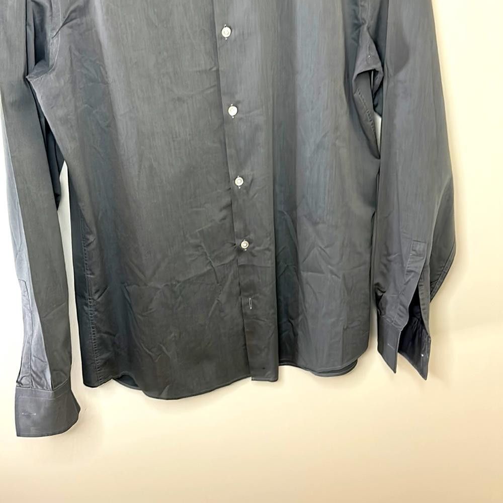Hugo Boss Slim Fit Shirt- BOSS - size 15.5 - Gunmetal grey - 100% Ctn Size 38R - 4 Thumbnail