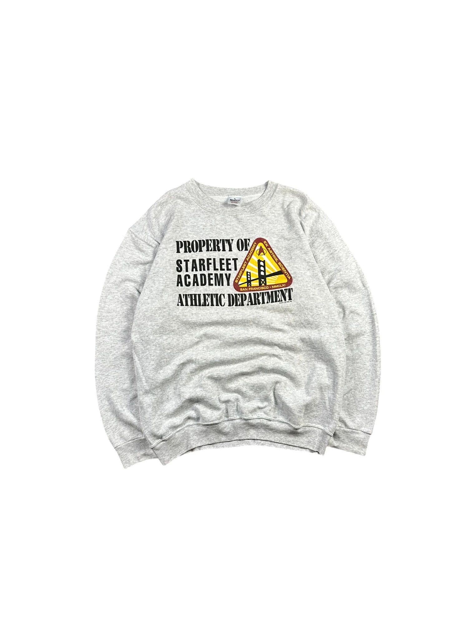 Vintage '97 Star Trek Starfleet Academy University Boxy Sweatshirt Size US XL / EU 56 / 4 - 1 Thumbnail