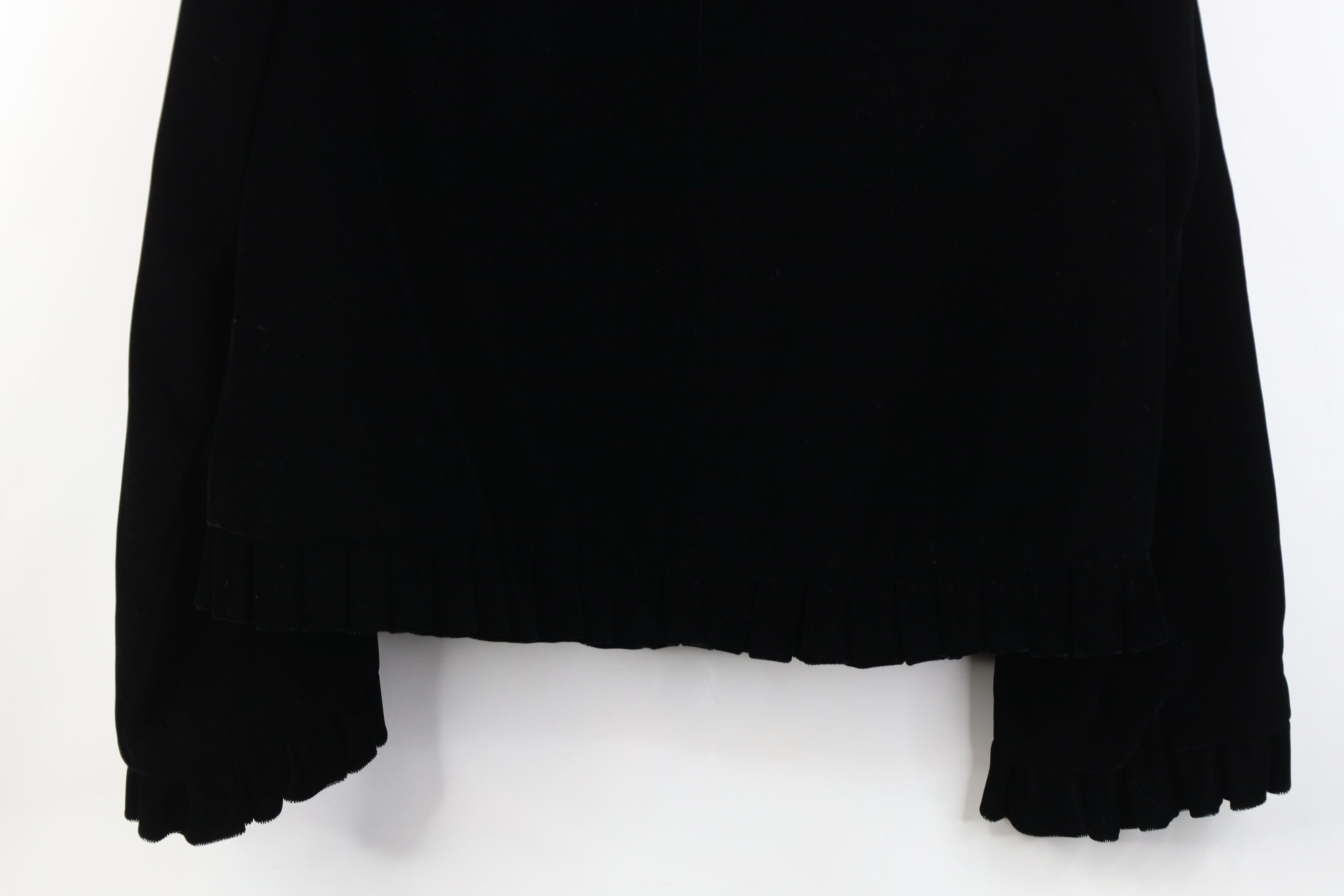 Vintage Vintage 60s 70s Streetwear Sleeve Ruffled Velvet Jacket USA Size S / US 4 / IT 40 - 14 Thumbnail