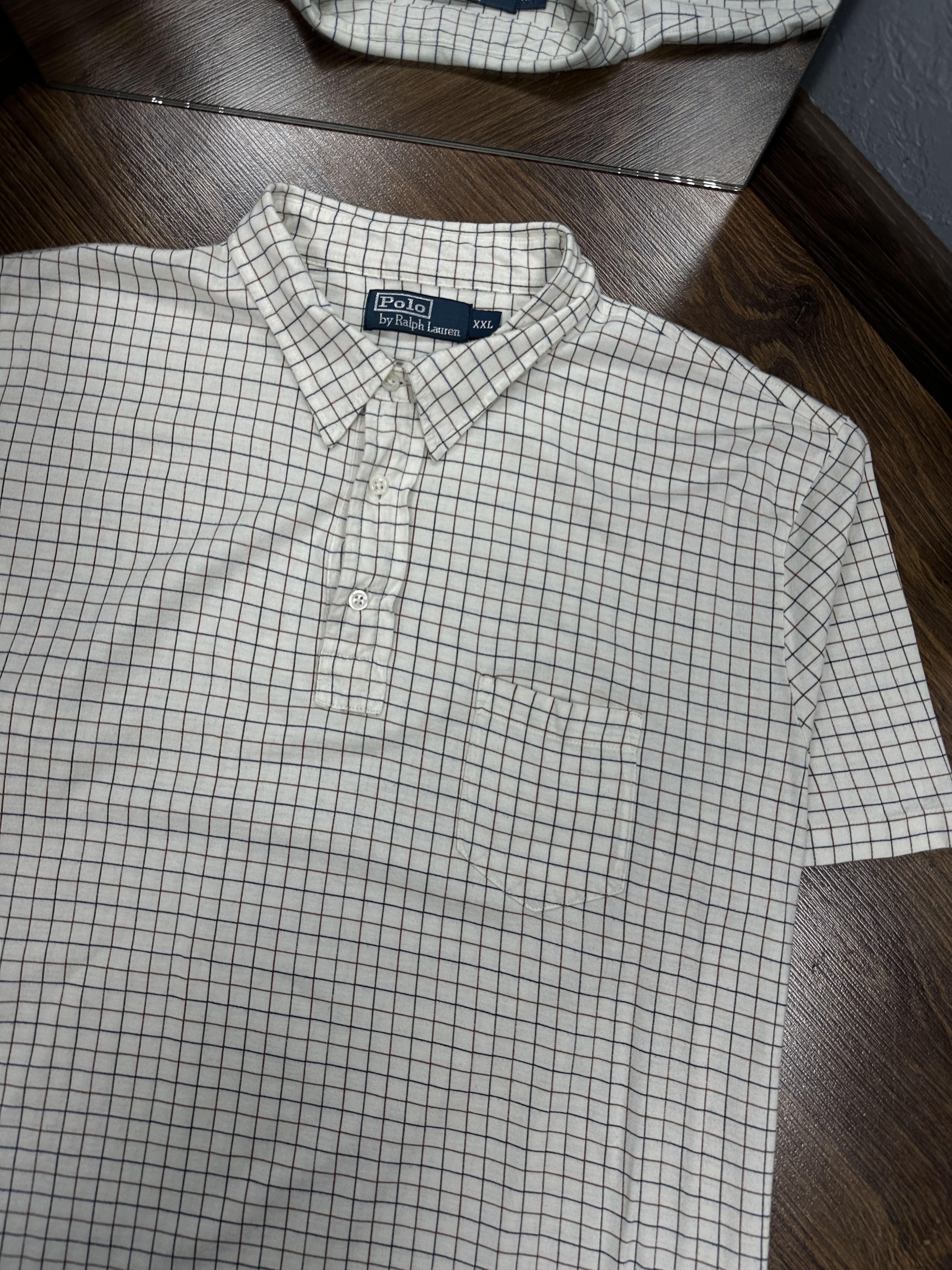Polo Ralph Lauren × Ralph Lauren Polo Ralph Lauren Vintage Mens Check Polo Shirt Size US XXL / EU 58 / 5 - 2 Thumbnail