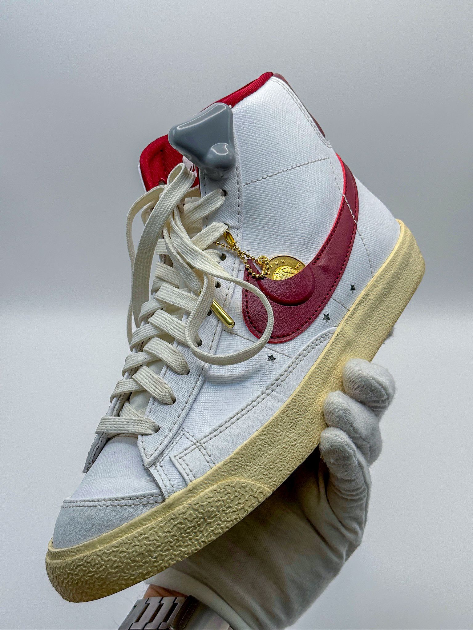 Nike Nike Blazer Mid 77 SE White Red Sneakers Size US 8 / IT 38 - 8 Thumbnail