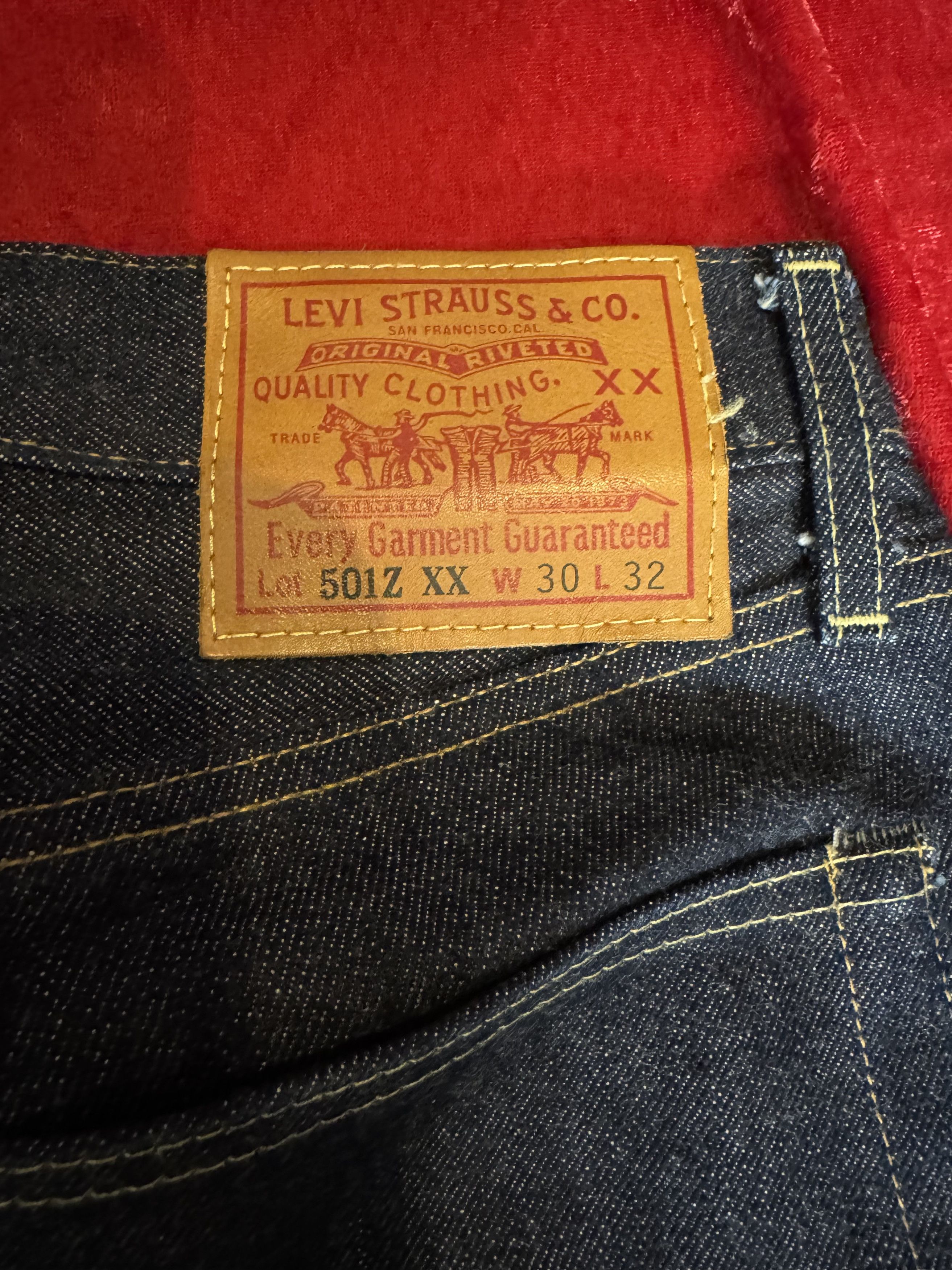 Levi's Vintage Clothing 1954 501® Original Fit Selvedge Jeans Size US 30 / EU 46 - 3 Thumbnail