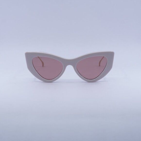Gucci Gucci GG1565S 003 Sunglasses Shiny Ivory/Gold Cat Eye Frame Size ONE SIZE - 2 Thumbnail