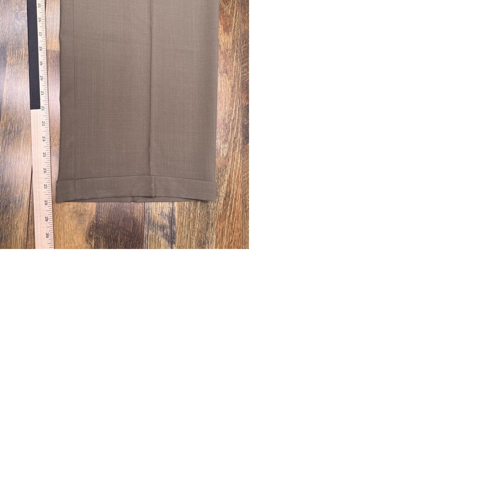 Haggar Haggar Dress Pants 52x30 Brown Classic Fit Men Pants Straight Inseam 30 Inseam Polyester Solid Classic Size US 36 / EU 52 - 10 Thumbnail