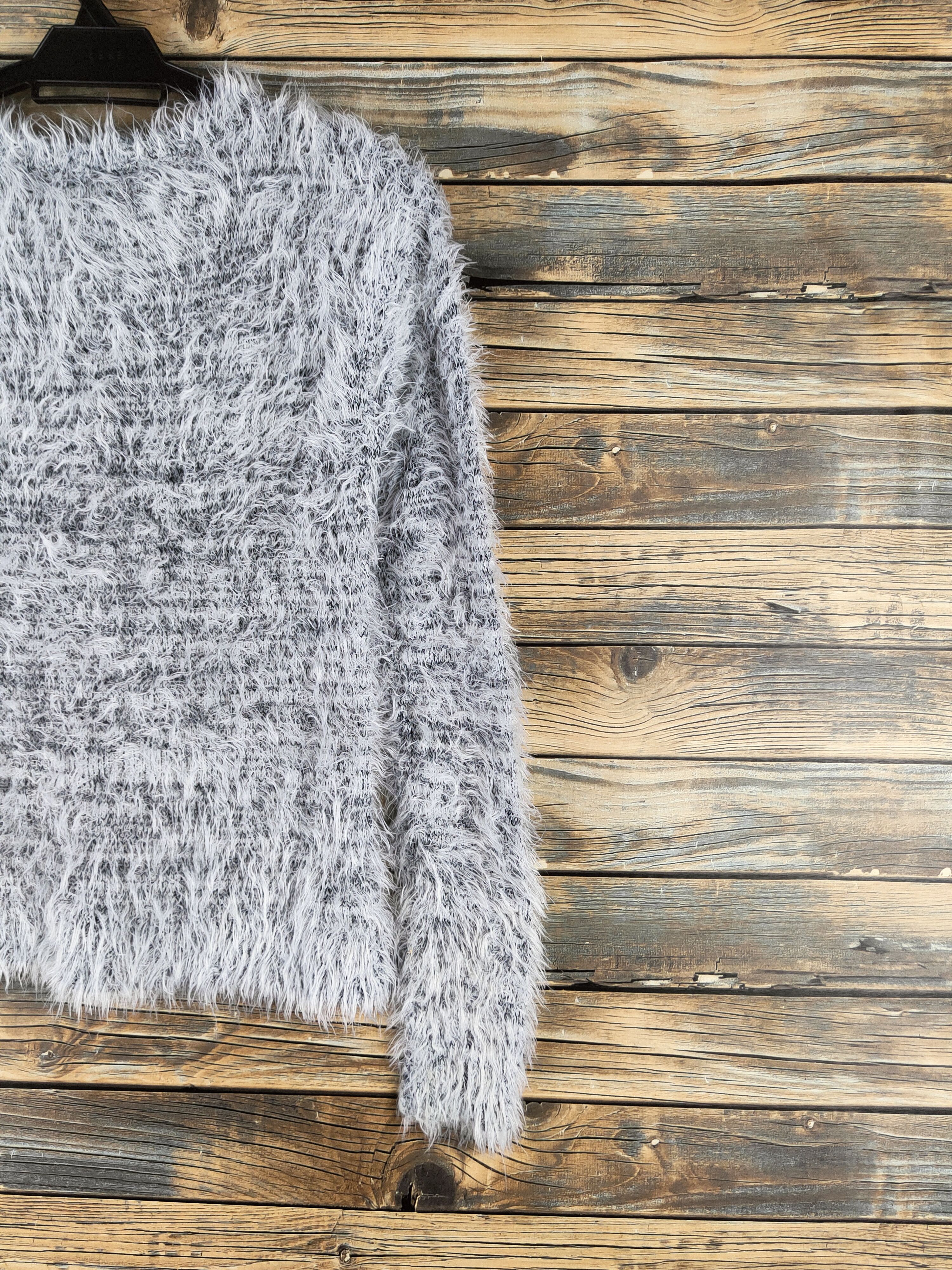 Japanese Brand DL Japanese Brand White Black Fur Mohair Knitwear #46-461 Size S / US 4 / IT 40 - 9 Thumbnail