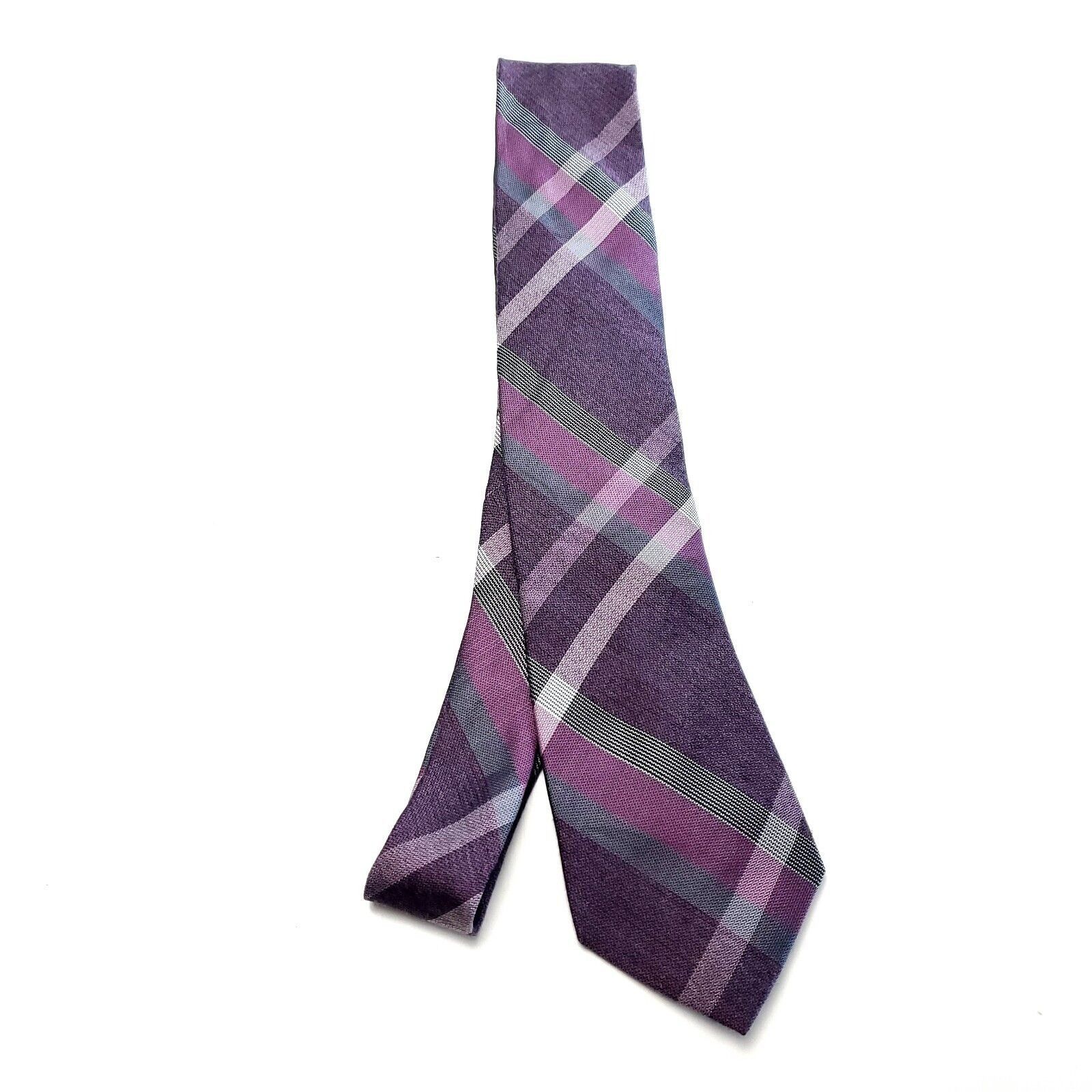 Van Heusen Van Heusen Purple Silk Tie Woven Skinny Striped Size ONE SIZE - 6 Thumbnail