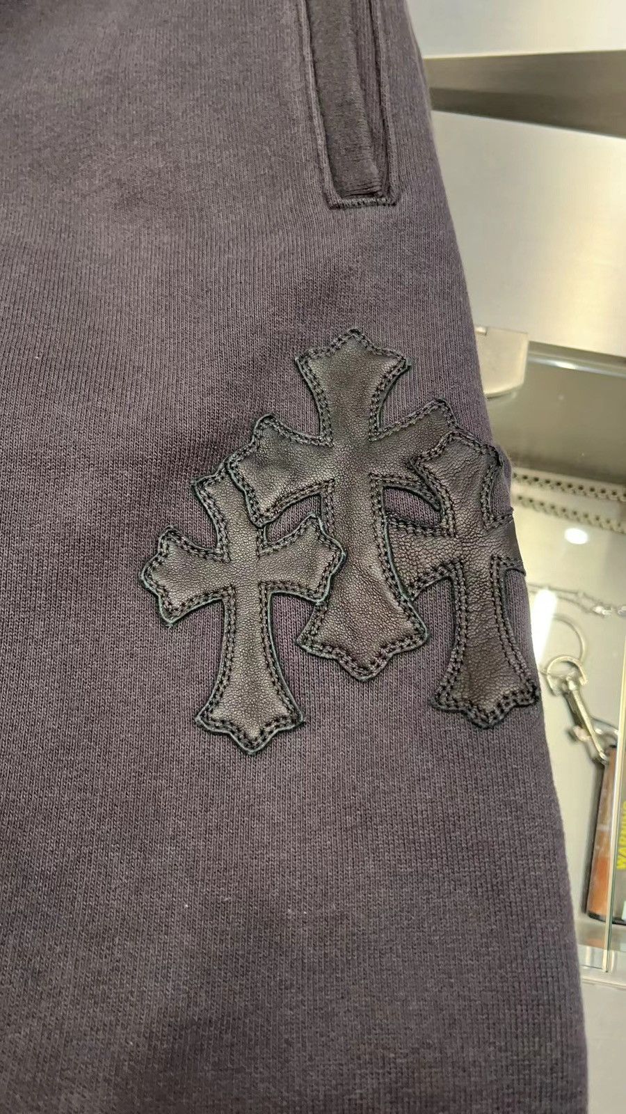 Chrome Hearts Paper jam triple leather cross patch sweatpants Size US 34 / EU 50 - 3 Thumbnail