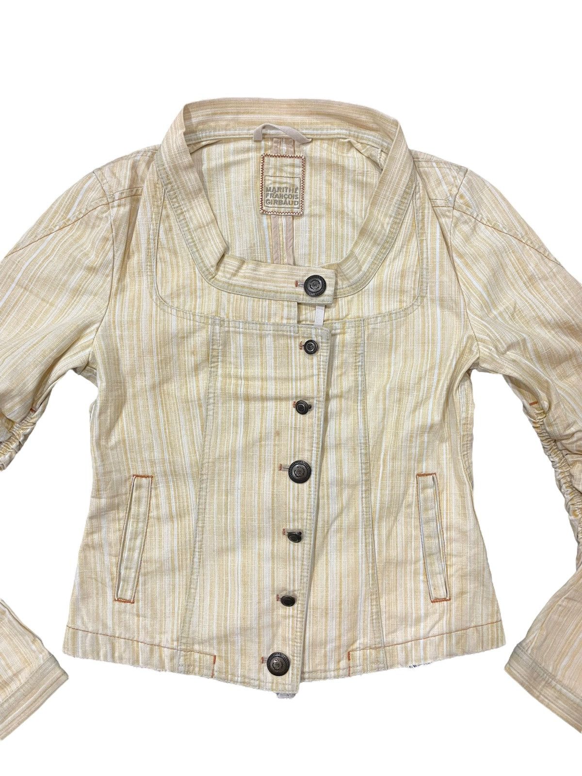 Beauty Beast × Marithe + Francois Girbaud × Seditionaries Vtg 90s Marithe Francois Girbaud Western Yoke Crop Jacket Size M / US 6-8 / IT 42-44 - 3 Thumbnail