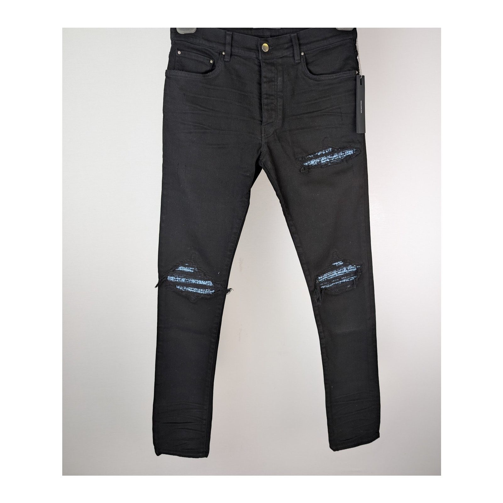 Amiri o1rshd1 Boucle MX1 Denim Jeans in Black Overdyed Size US 34 / EU 50 - 2 Thumbnail