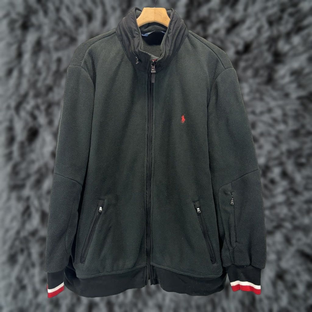 Polo Ralph Lauren VINTAGE Polo Ralph Lauren Fleece Jacket Big 2X Black Hooded Full Zip Men 2XB XXL Size US XXL / EU 58 / 5 - 1 Thumbnail