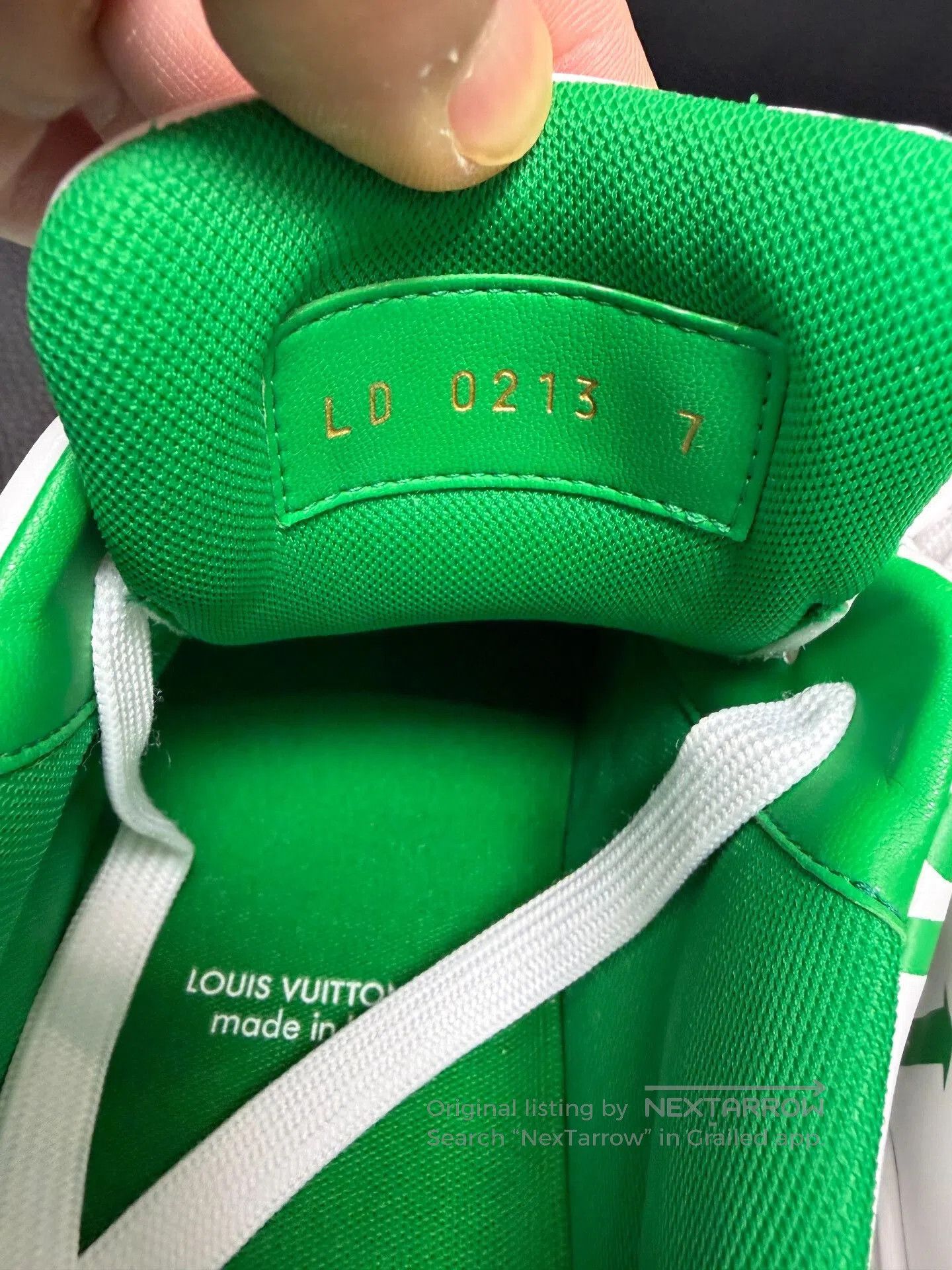 Louis Vuitton LV Trainer White Green Eco Series. Size US 8 / EU 41 - 7 Thumbnail