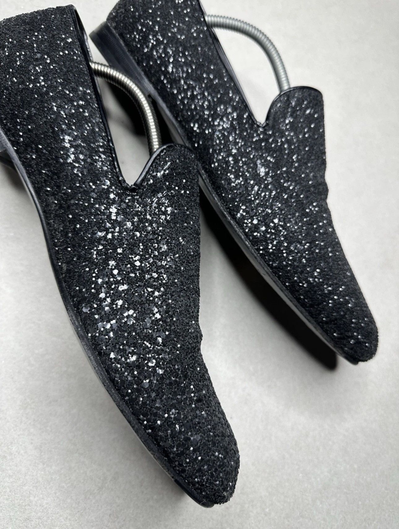 Jimmy Choo Jimmy Choo Black Glitter Loafers Men Size 44 EU Dress Shoes Size US 11 / EU 44 - 8 Thumbnail