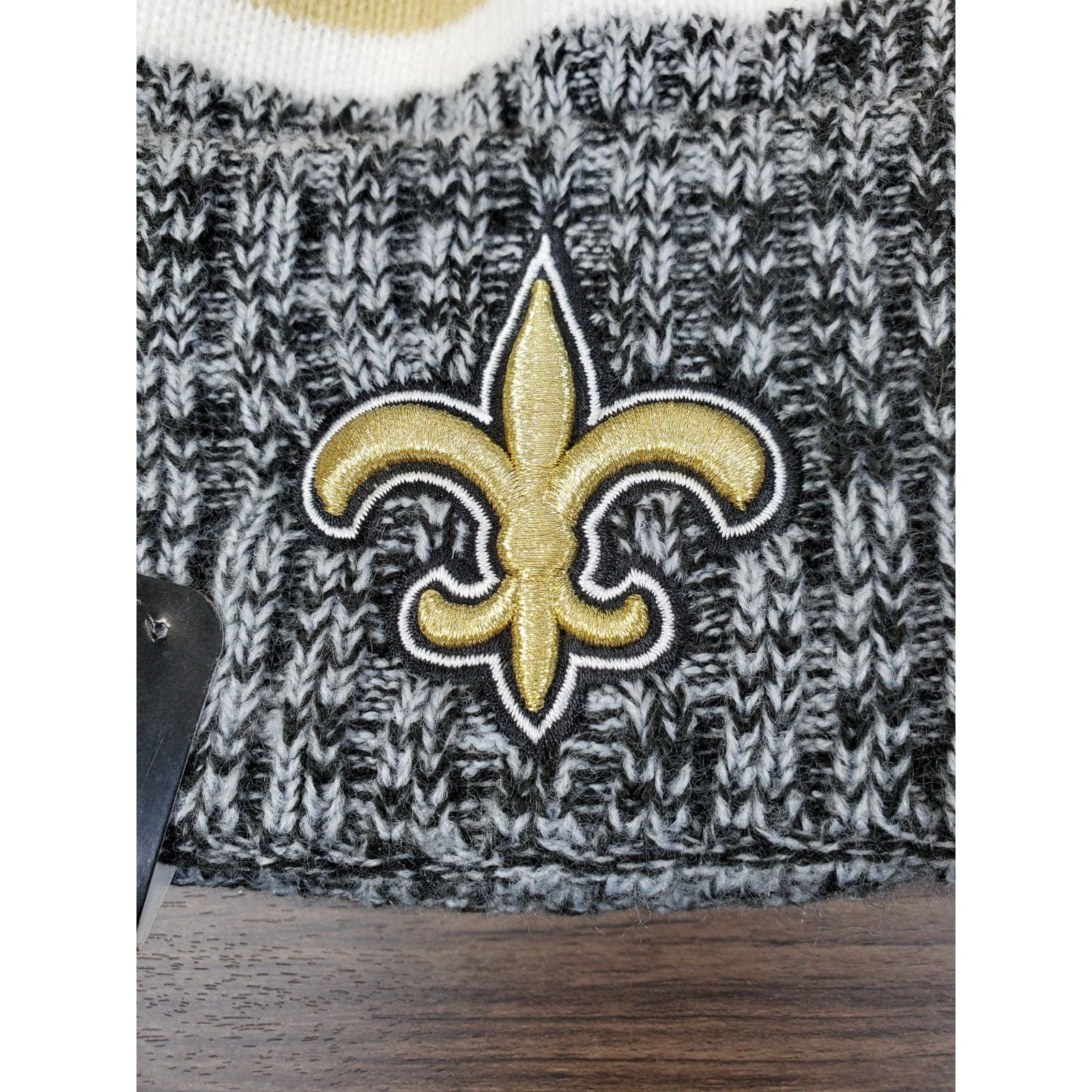 NFL × New Era New Orleans Saints New Era Winter Hat Knit Pom Beanie NFL NO Size ONE SIZE - 3 Thumbnail