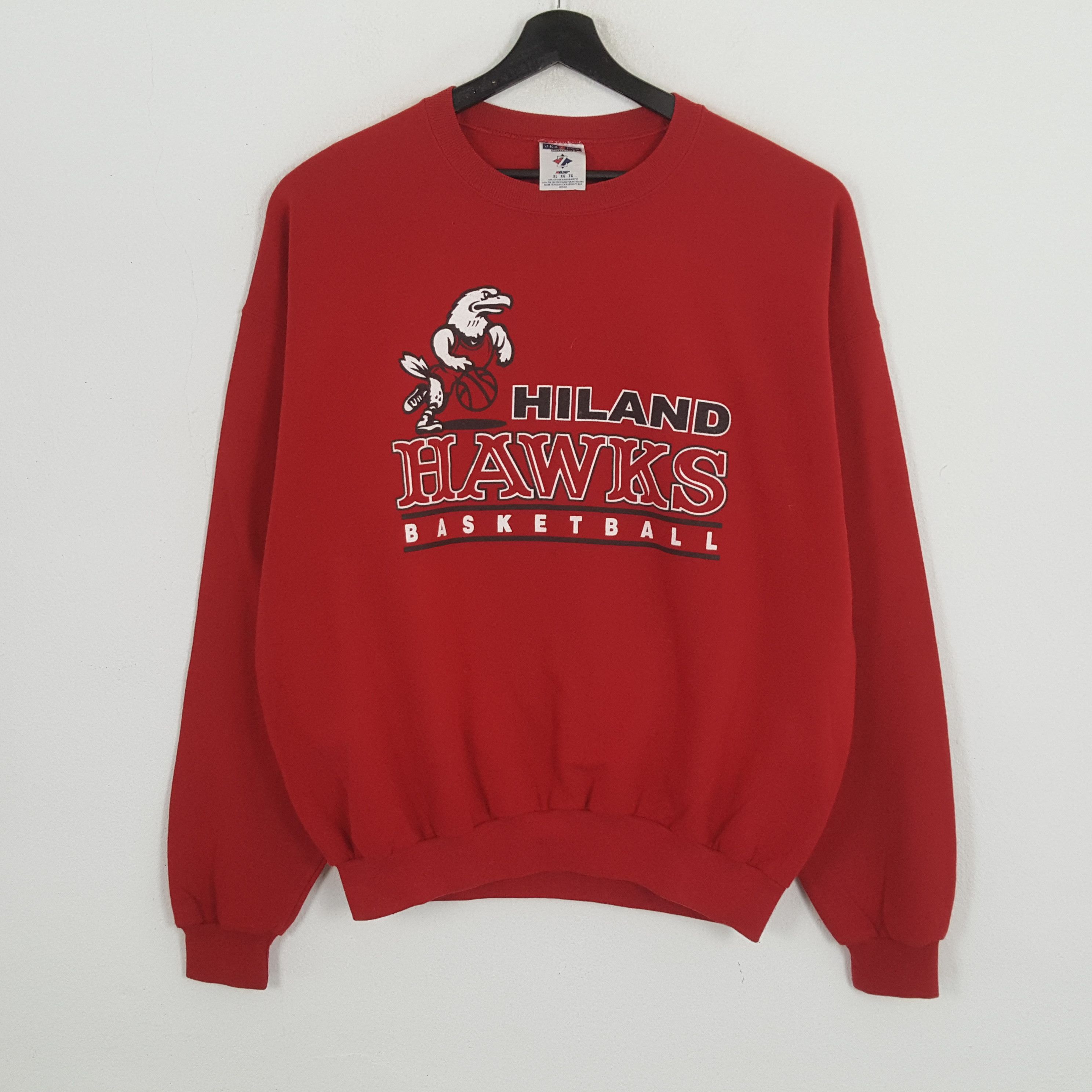 NBA × Vintage HILAND HAWKS BASKETBALL Team Sweatshirt Size US XL / EU 56 / 4 - 1 Thumbnail