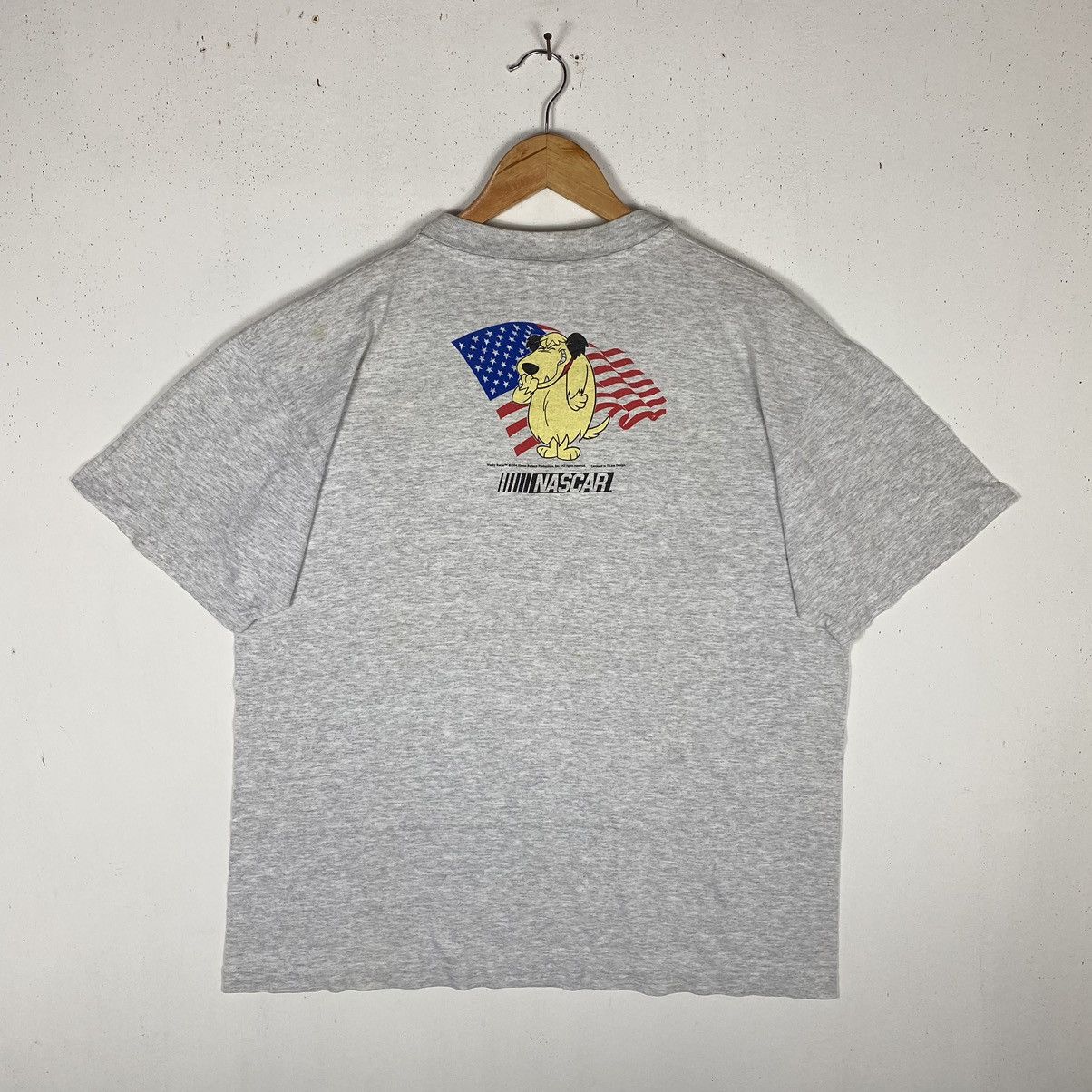 NASCAR × Vintage VINTAGE 90's NASCAR UNITED STATES WACKY RACES CARTOON TEE Size US L / EU 52-54 / 3 - 7 Thumbnail
