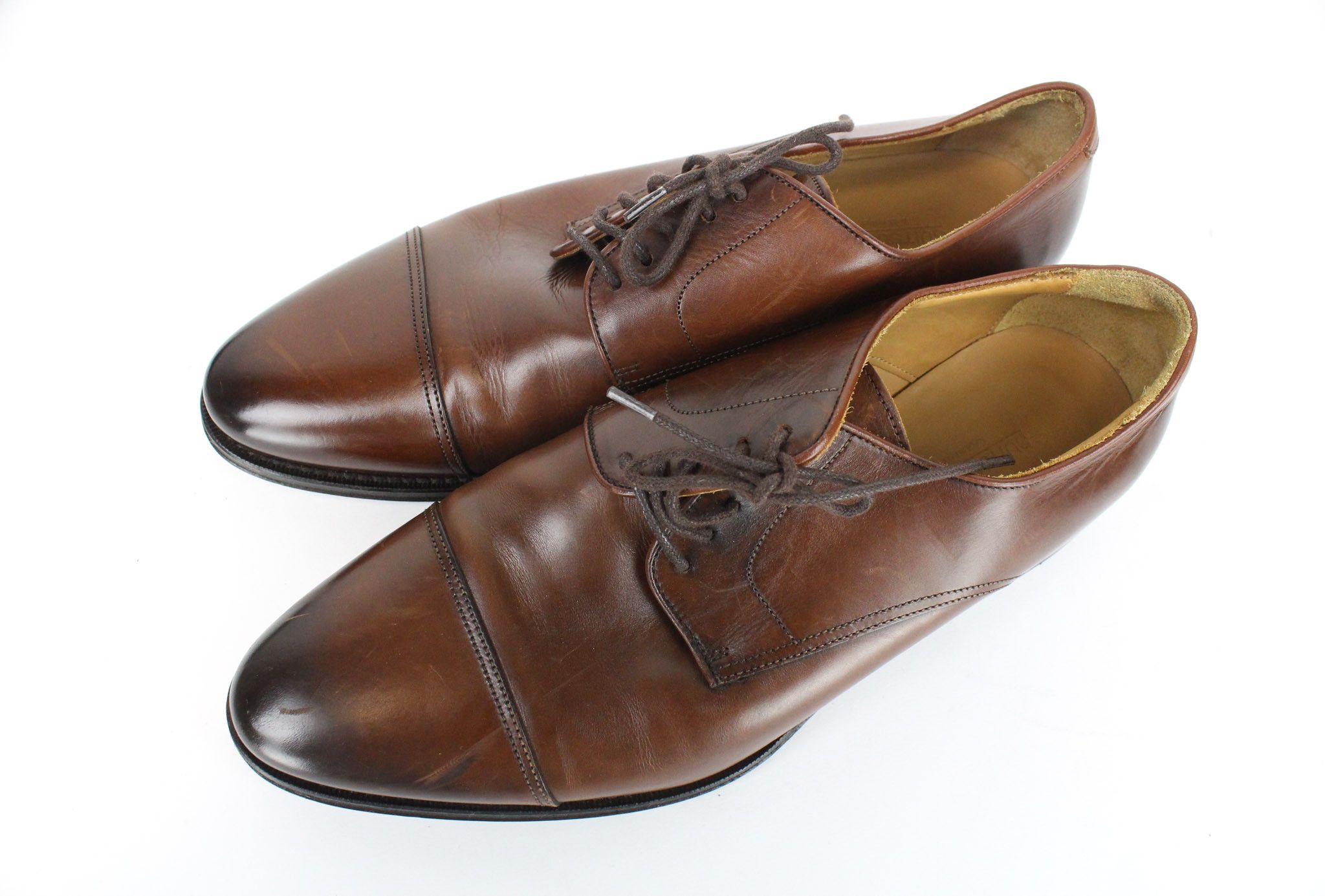 Suitsupply EU40 Mid-Brown Leather Derby Shoes 67798 Size US 7 / EU 40 - 8 Thumbnail