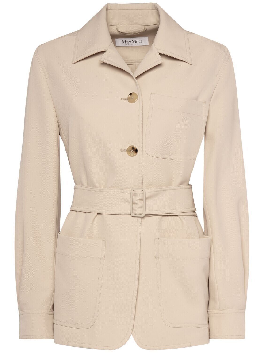 Max Mara MAX MARA Pulvino $1890 Sand Wool Jacket New & Authentic Size S / US 4 / IT 40 - 4 Thumbnail