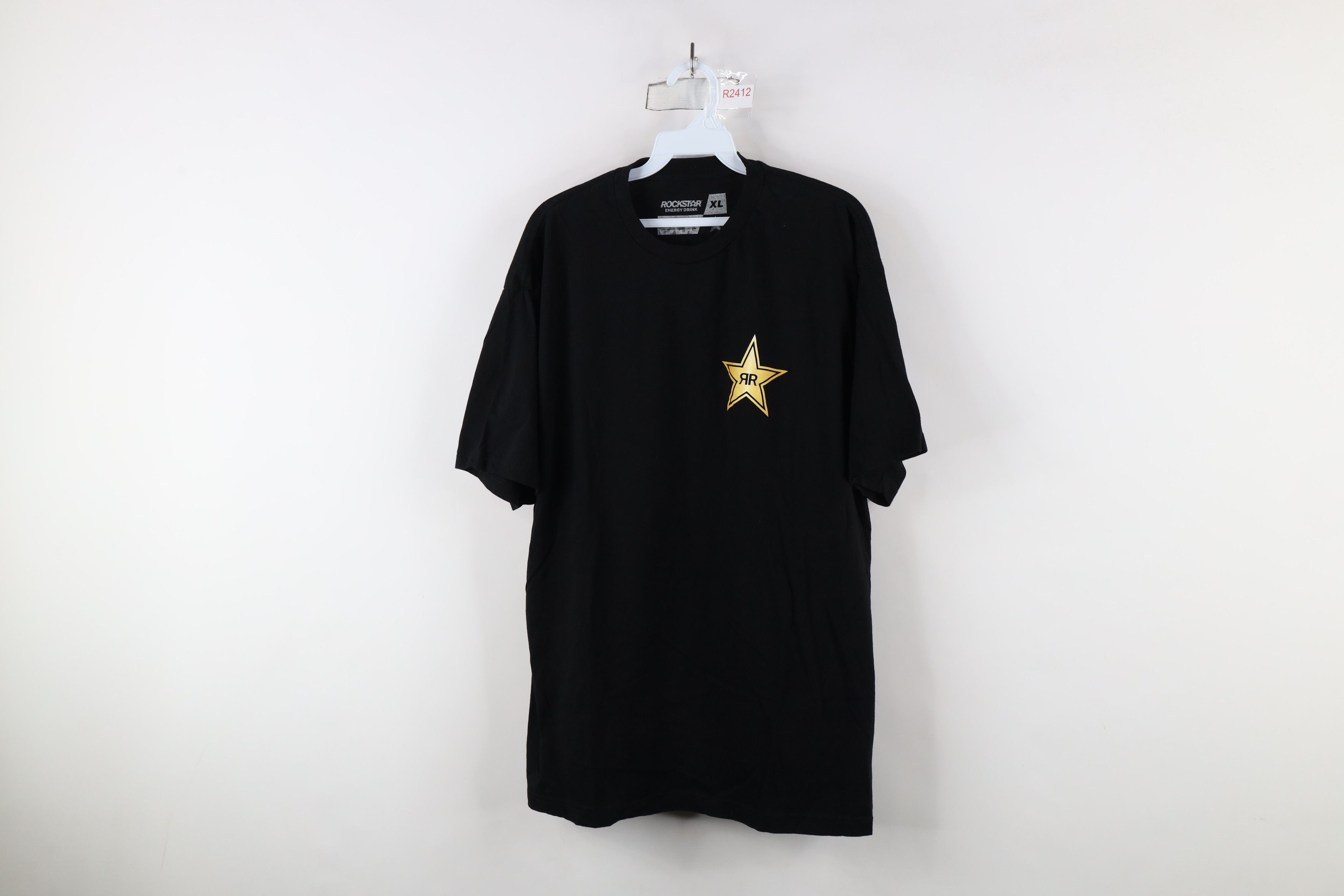 Vintage Rockstar Energy Drink Out Short Sleeve T-Shirt Black Cotton Size US XL / EU 56 / 4 - 1 Thumbnail