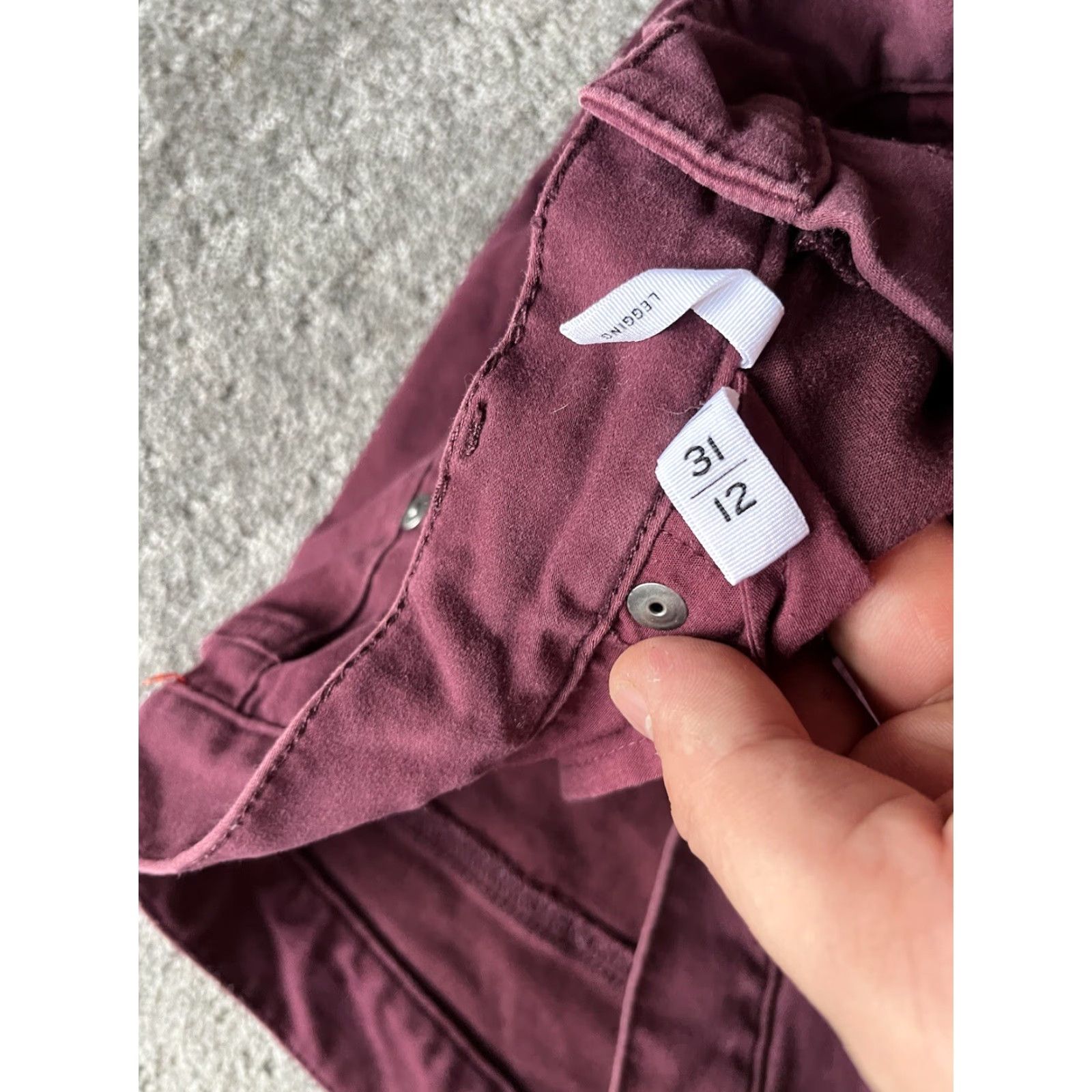 Loft LOFT Leggings Women 12 Burgundy Made and Loved Love Size 34" / US 12 / IT 48 - 6 Thumbnail