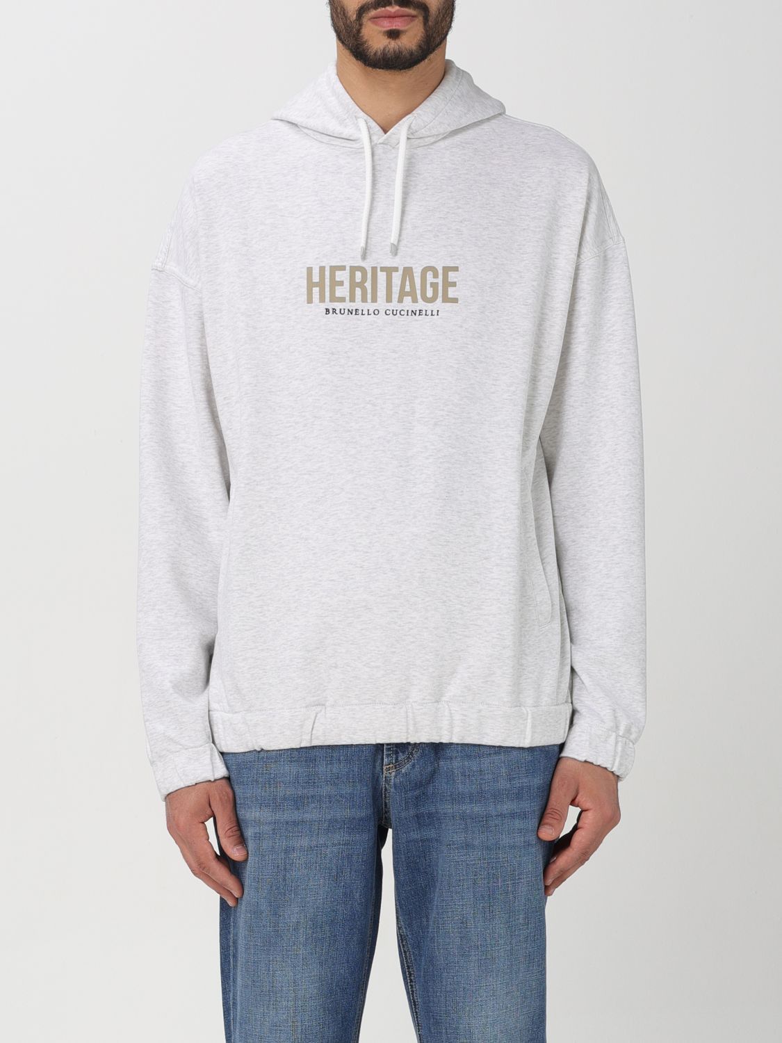 image of Brunello Cucinelli Sweatshirt Men Grey (Size Large)