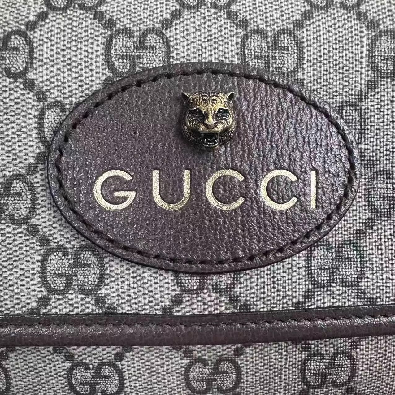 Gucci Gucci Neo Vintage GG Monogram Tiger Head Crossbody/Waist Bag Ebony Brown Small Size ONE SIZE - 3 Thumbnail