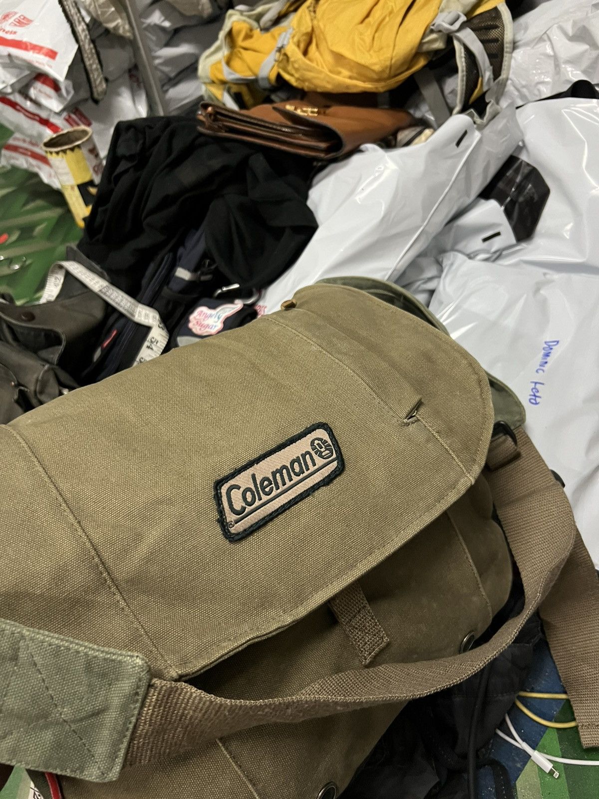 Coleman × Vintage Green Army Vintage 80s COLEMON Shoulder Size ONE SIZE - 5 Thumbnail