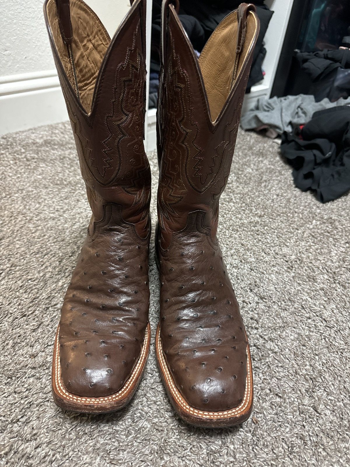 Lucchese Lucchese full quill brown ostrich Size US 10.5 / EU 43-44 - 1 Thumbnail
