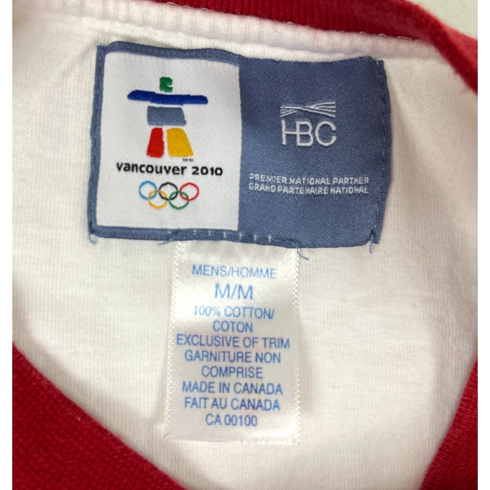 Vintage VINTAGE Nike T-Shirt Men 2010 Olympic Winter Games Vancouver HBC Made in Canada Sz M White 100% Cotton Graphic Print Size US M / EU 48-50 / 2 - 5 Thumbnail