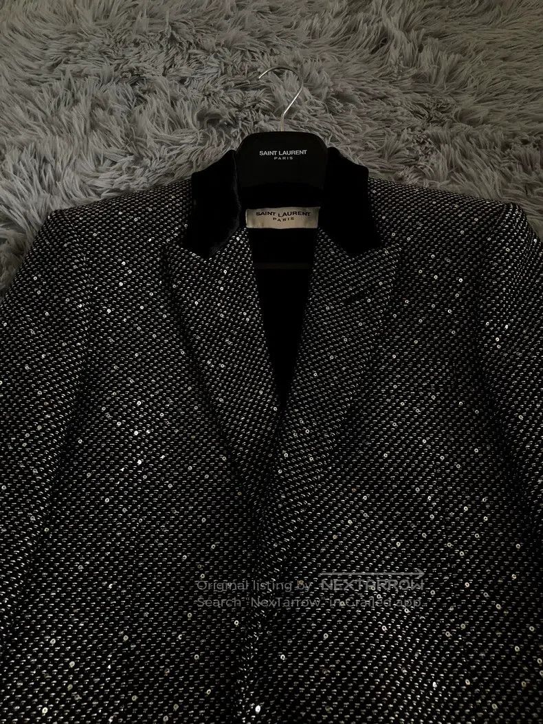 Saint Laurent Paris Saint Laurent Paris Water Droplet and Sequin Embroidered C Size US S / EU 44-46 / 1 - 5 Thumbnail