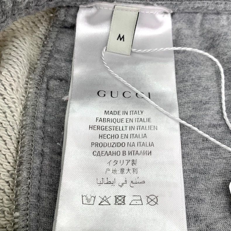 Gucci Gucci Size m Light gray side logo printed cotton sweatpant Size US 28 / EU 44 - 6 Thumbnail