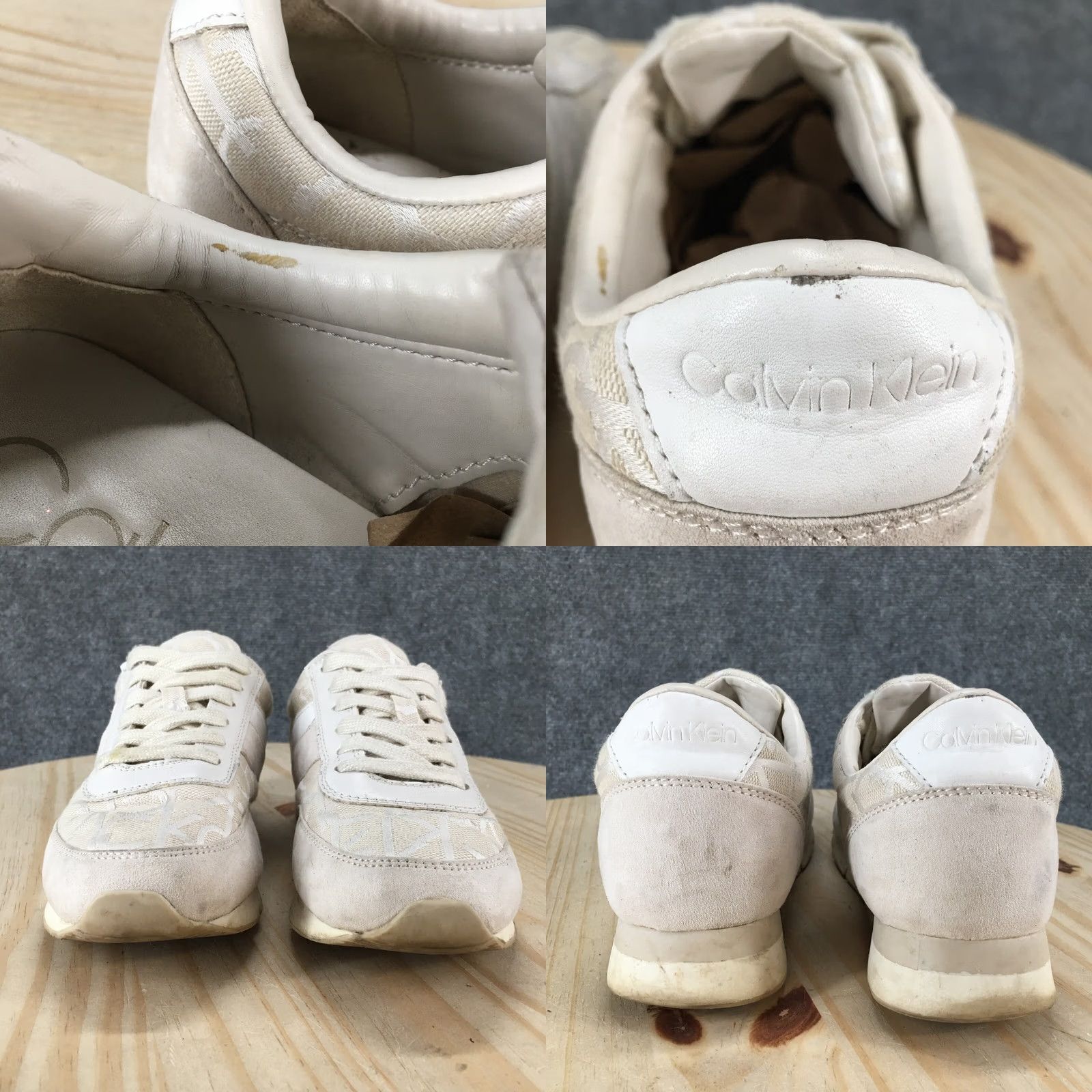 Calvin Klein Calvin Klein Women Shoes 7 Tea Sneakers White Lace Up Low Top Comfort Casual Size M / US 6-8 / IT 42-44 - 8 Thumbnail