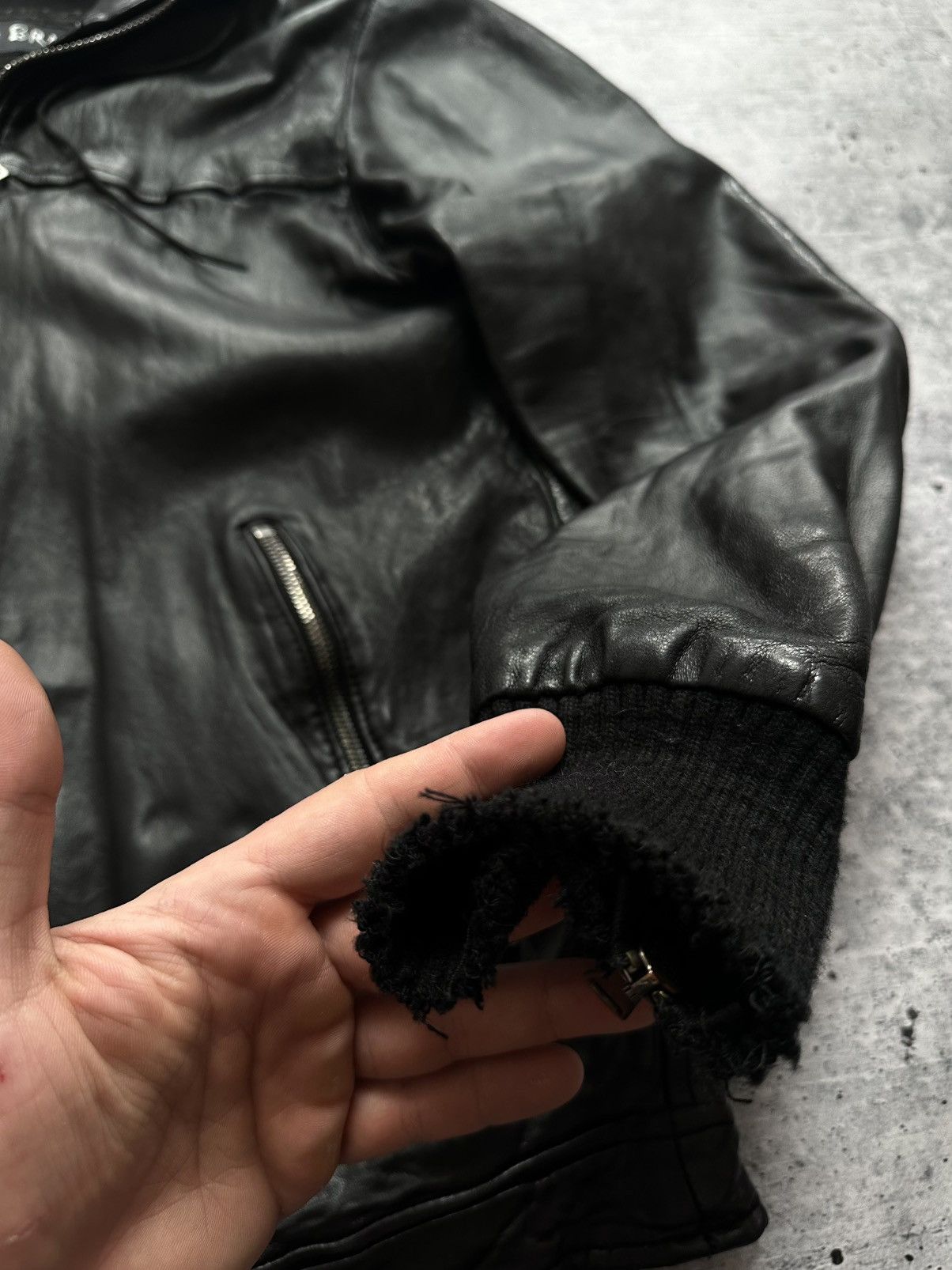 Giorgio Brato Archive Distressed Hooded Leather Jacket