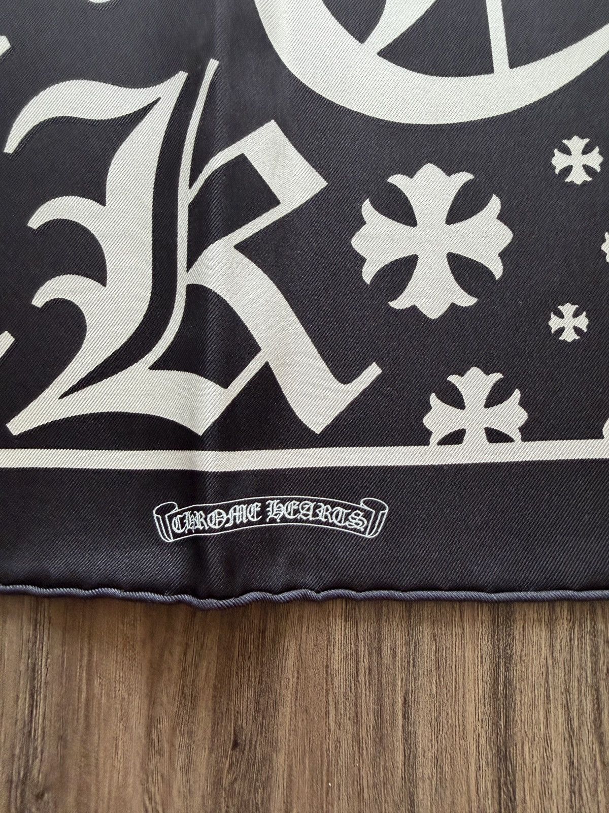 Chrome Hearts Chrome Hearts +CH FU+ All Over Print Silk Scarf Size ONE SIZE - 3 Thumbnail