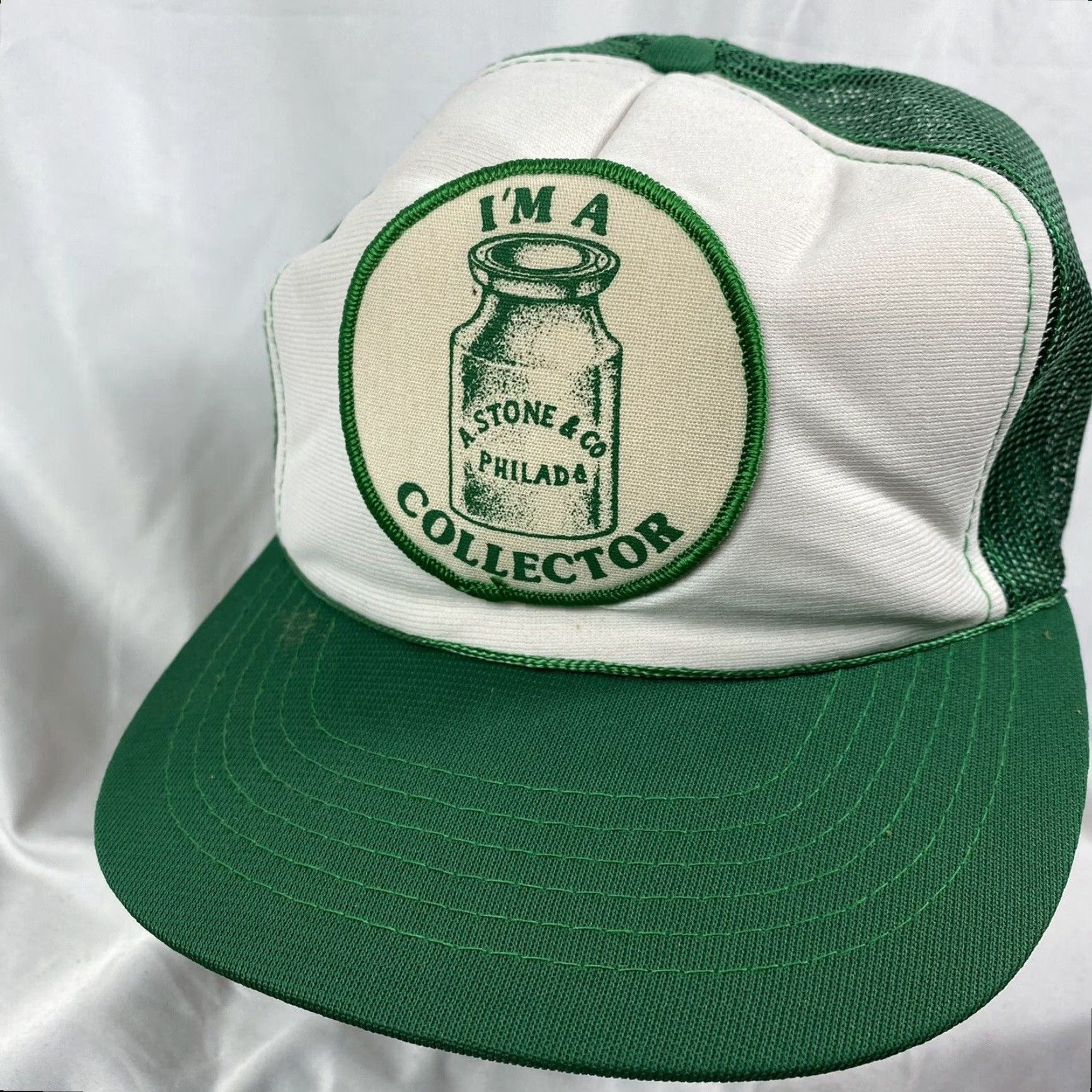 Vintage VINTAGE 1980s HaT Cap Trucker Hat Glass Bottle Collector Deadstock Historical Look 1984 US Hat Mens Women? Size ONE SIZE - 2 Thumbnail