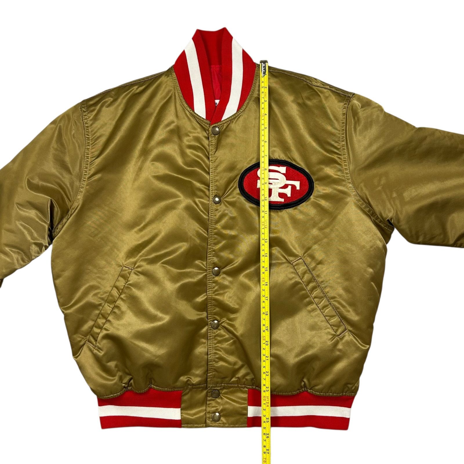 NFL VTG 90s SAN FRANCISCO 49ERS STARTER SATIN JACKET SPELL OUT Size US L / EU 52-54 / 3 - 12 Thumbnail