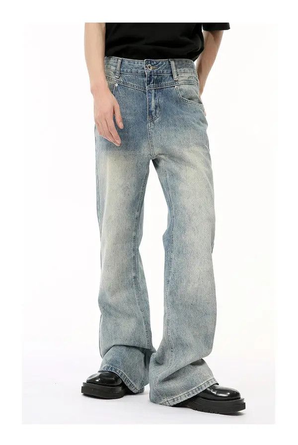 VIBE Japanese retro washed patchwork flared jeans Size US 32 / EU 48 - 3 Thumbnail