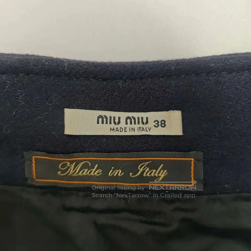 Miu Miu Miu Miu Blue Wool Ladies Skirt . Size 22" - 5 Thumbnail