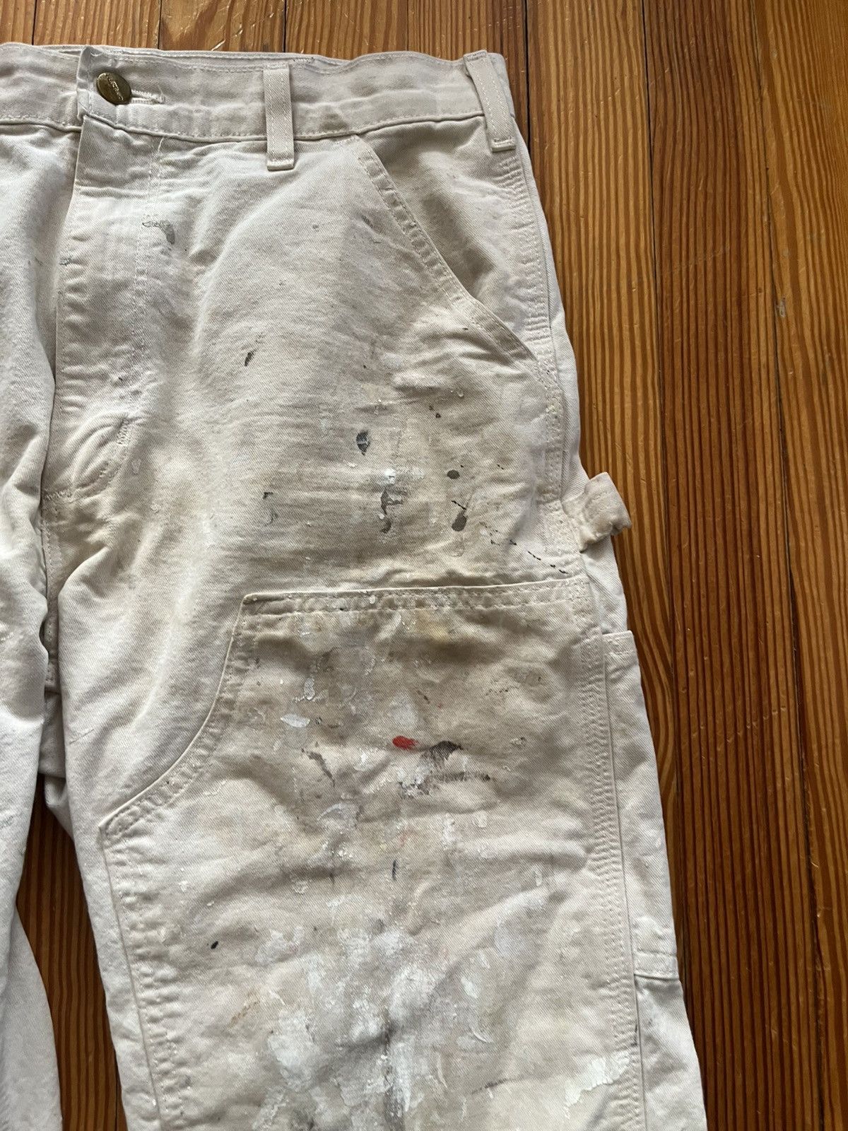 Carhartt Thrashed Vintage Carhartt Double Knee Painter Pants White Size US 32 / EU 48 - 4 Thumbnail