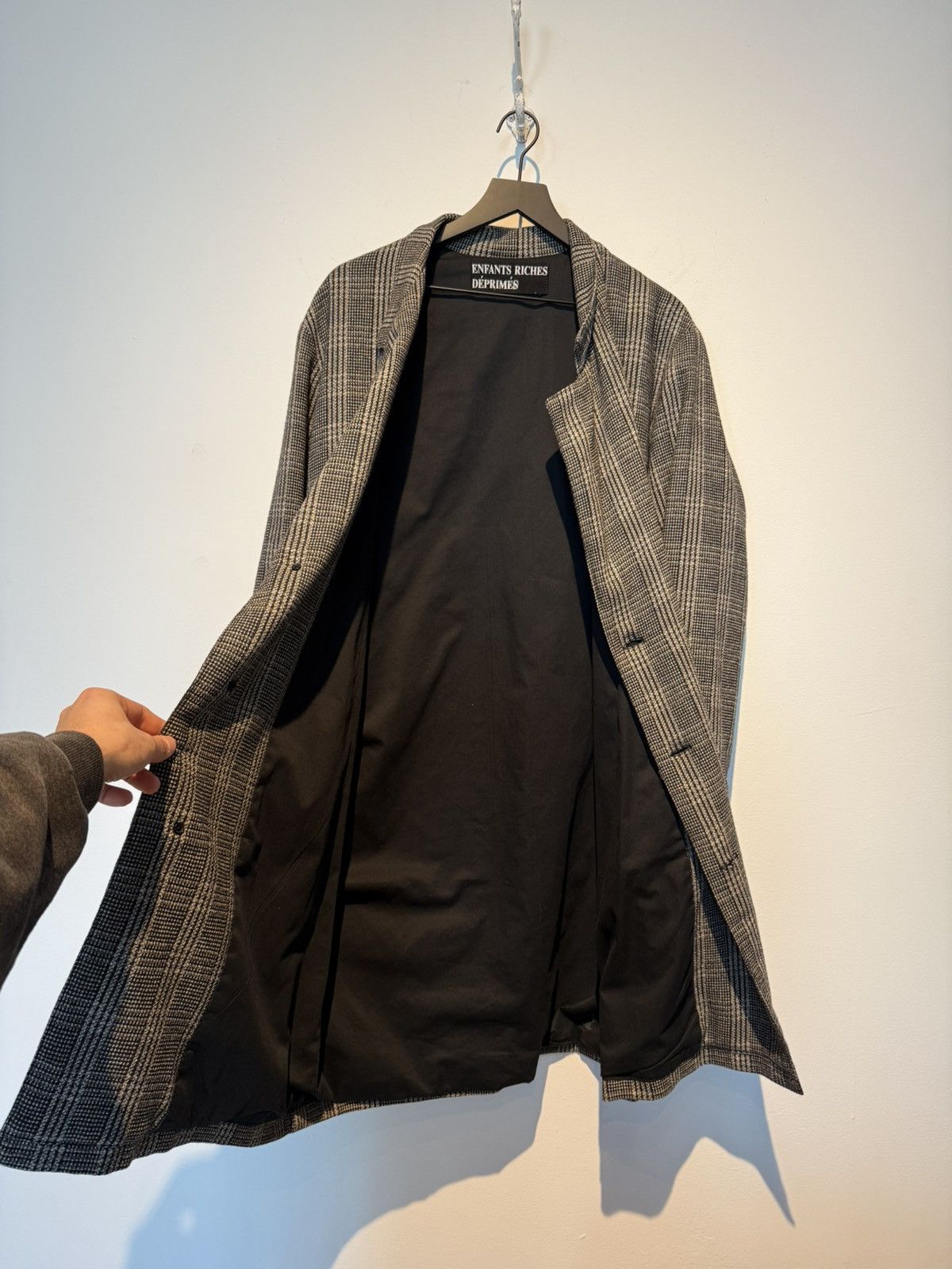 Enfants Riches Deprimes ERD Prozac Memories Checkered Printed Wool Coat Size US L / EU 52-54 / 3 - 4 Thumbnail