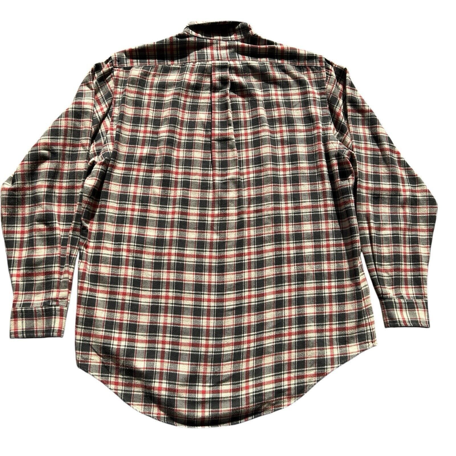 Ralph Lauren Blue Label Ralph Lauren Flannel Shirt Mens Large Plaid Black Red Size US L / EU 52-54 / 3 - 3 Thumbnail