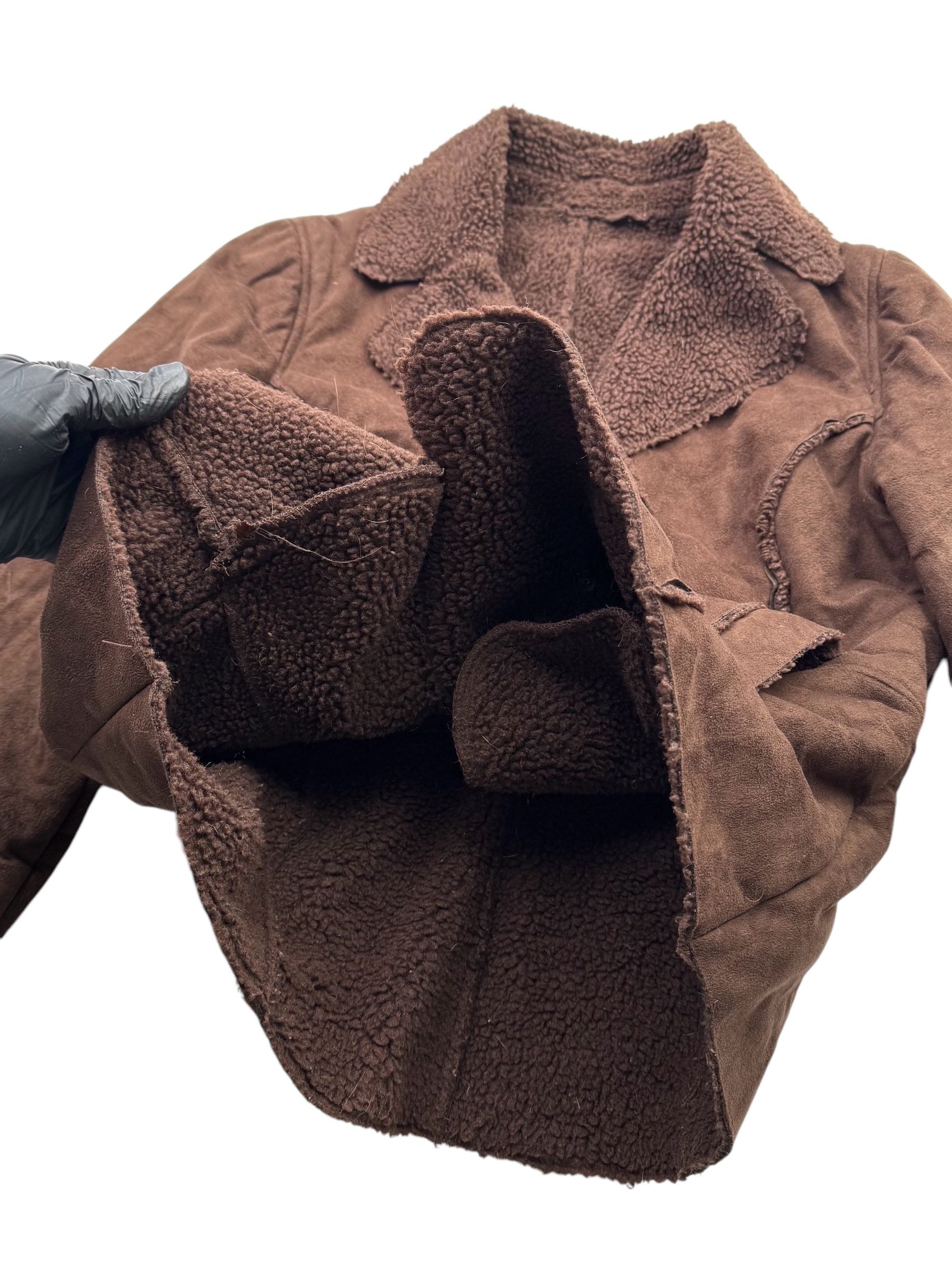 Japanese Brand Vintage Faux Sheepskin Cropped Jacket W75(V9) Size M / US 6-8 / IT 42-44 - 3 Thumbnail