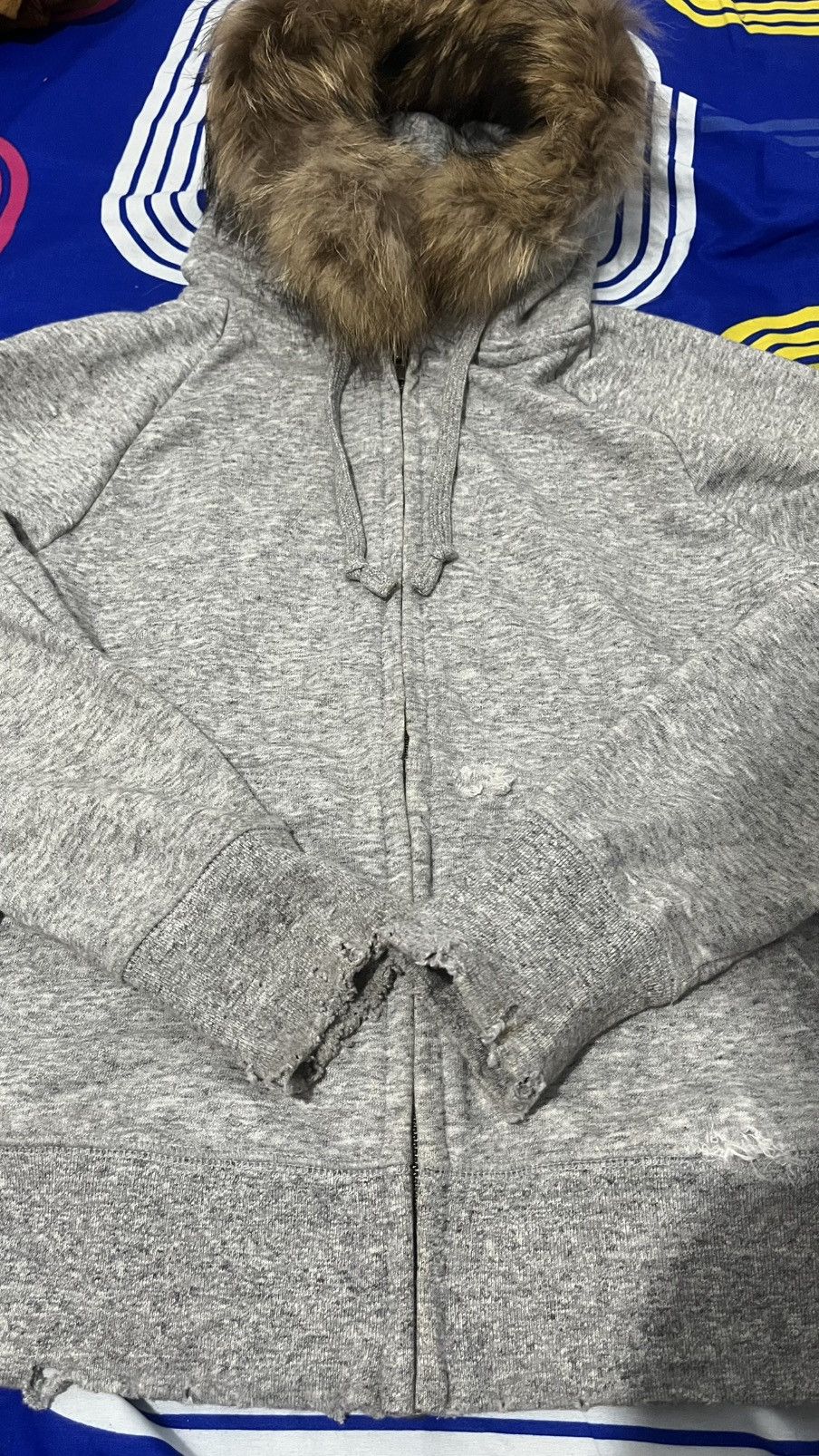 If Six Was Nine Distressed If six was nine style faux fur zip hoodie Size US S / EU 44-46 / 1 - 3 Thumbnail