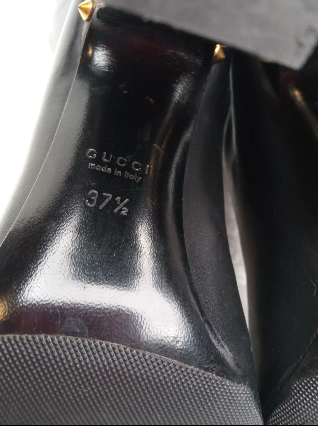 Gucci Studded spikes block heel leather knee high boots 37,5EU Size US 7.5 / IT 37.5 - 11 Thumbnail