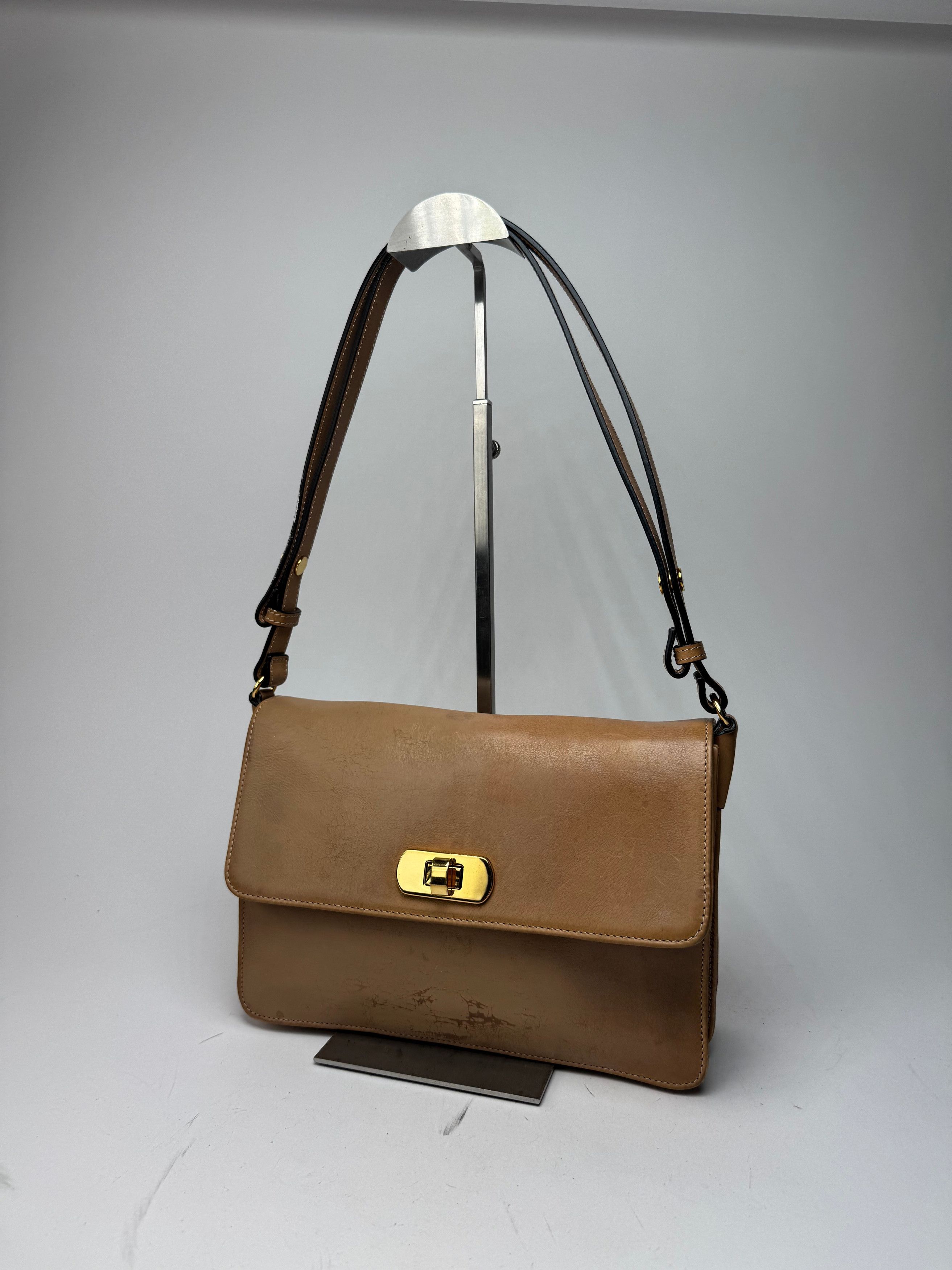 Marni Vintage 2Way Leather Bag Camel Size ONE SIZE - 1 Thumbnail