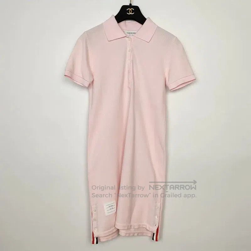Thom Browne Thom Browne Pink Cotton Dress Size S . Size S / US 4 / IT 40 - 1 Thumbnail